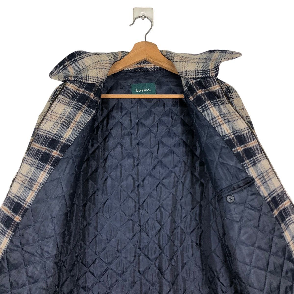 Japanese Brand 📌VINTAGE WORK CHORE ZIPPER JACKET BOSSINI TARTAN DESIGN Size US M / EU 48-50 / 2 - 15 Thumbnail