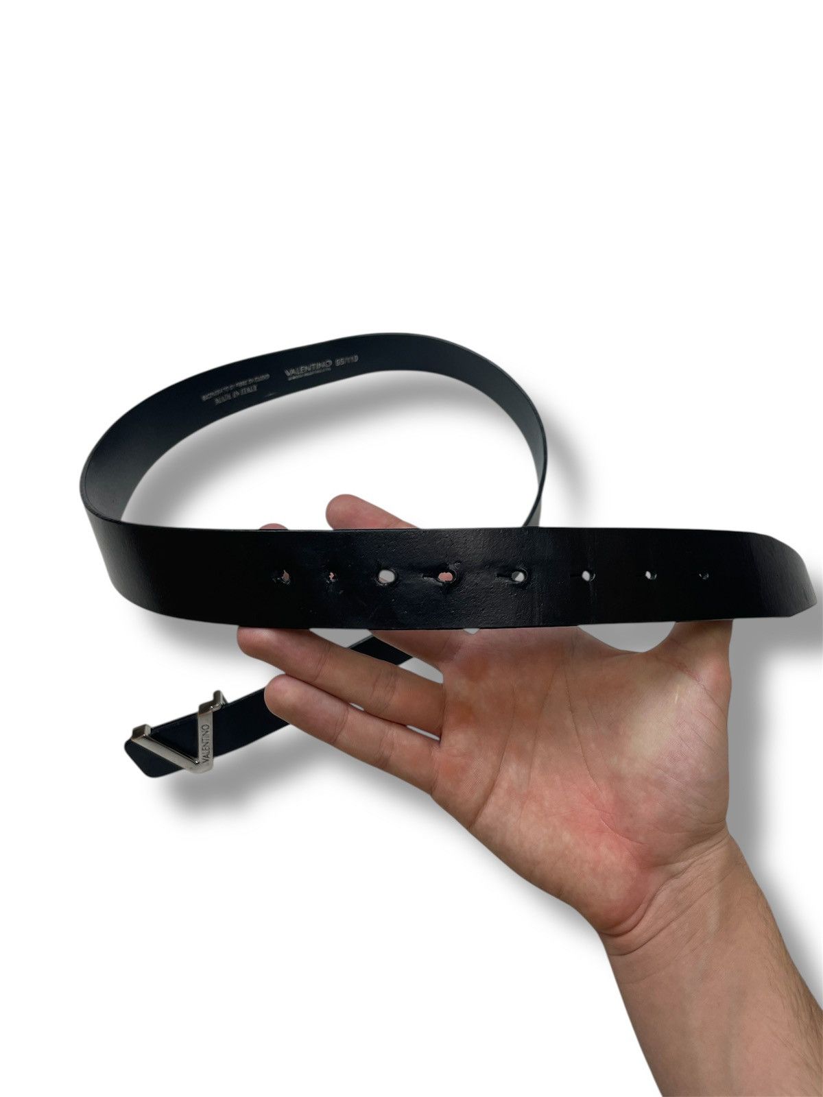 Valentino Valentino Black VLogo Belt man Leather Black y2k Size ONE SIZE - 3 Thumbnail
