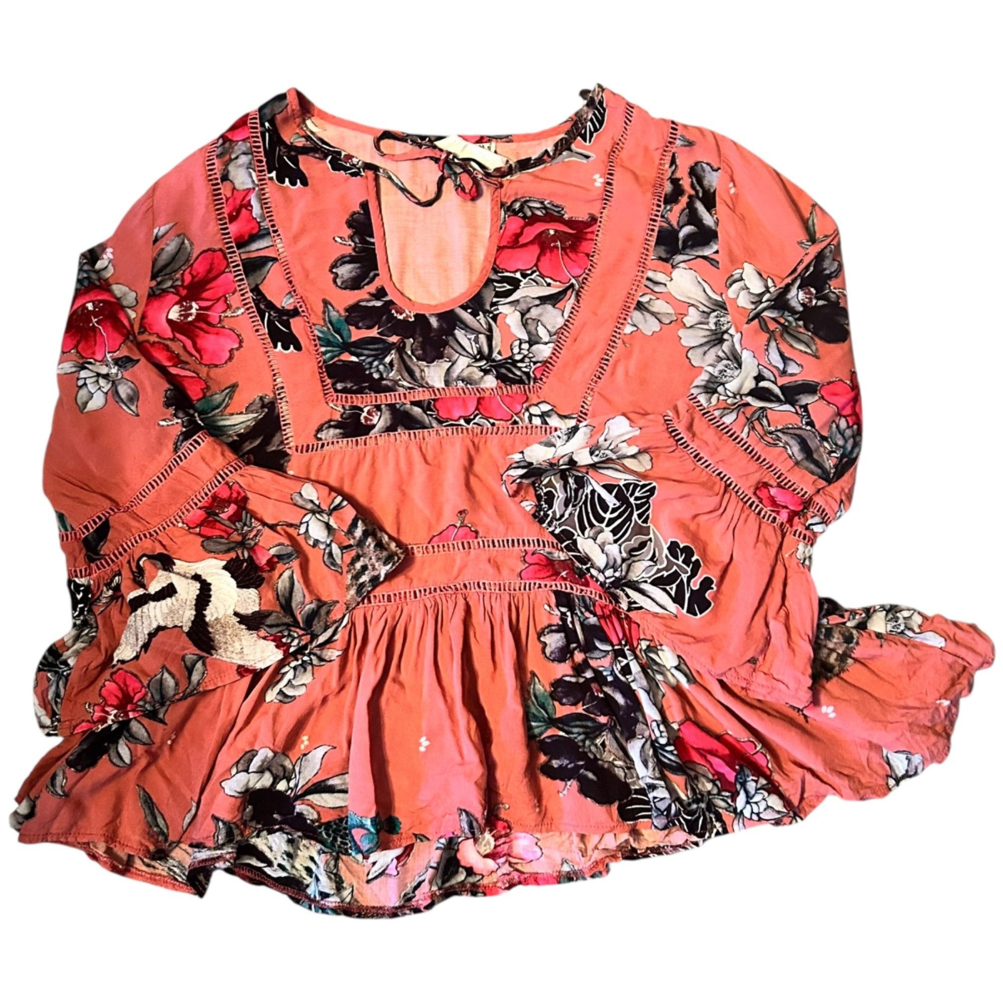 Other Jaase Floral Print Boho Cropped Quarter Sleeve S Size S / US 4 / IT 40 - 1 Thumbnail