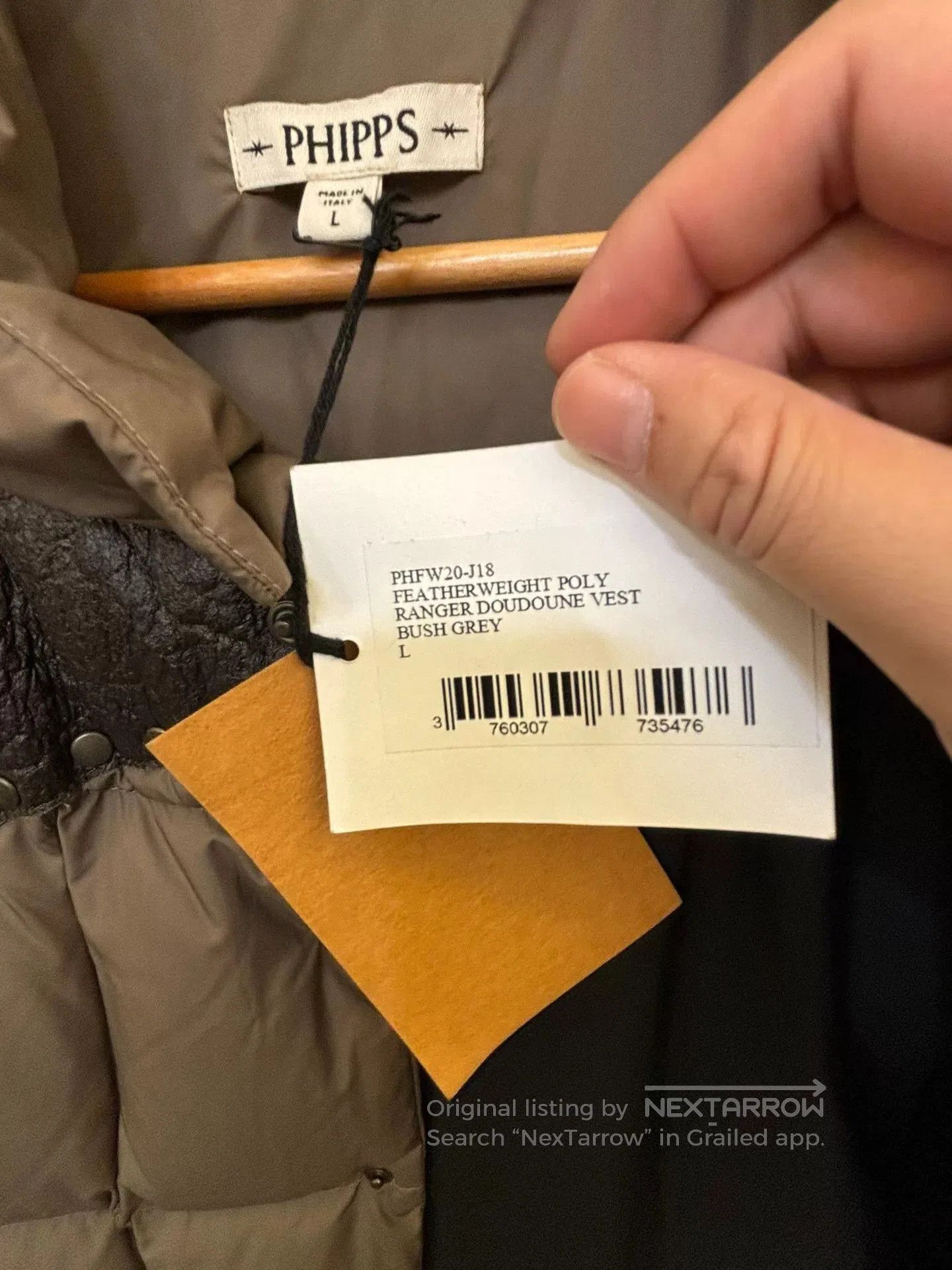 Phipps Phipps Rivet Down Vest. Size US L / EU 52-54 / 3 - 9 Thumbnail