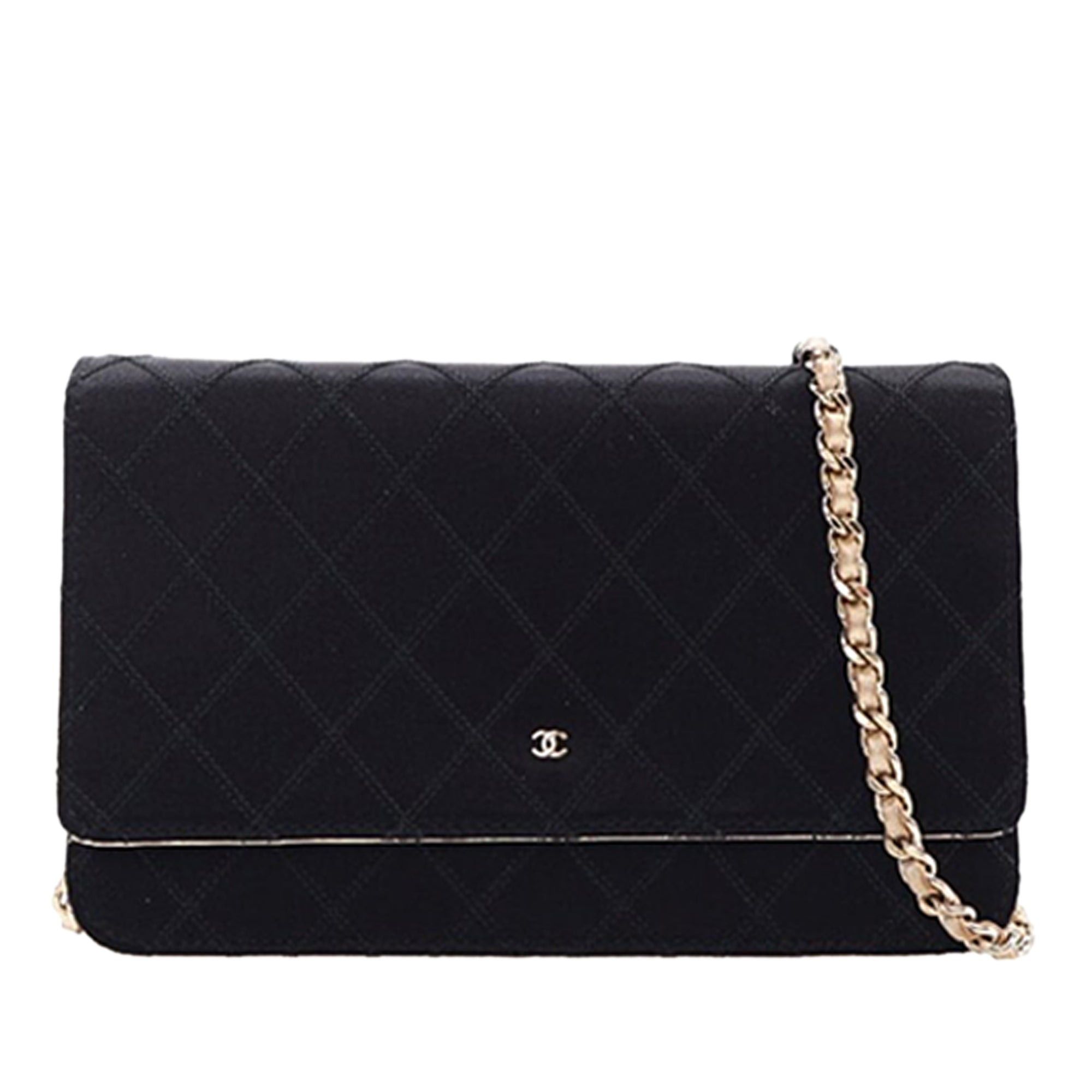 Chanel Bicolor Satin Diamond Stitch Wallet On Chain Size ONE SIZE - 1 Thumbnail