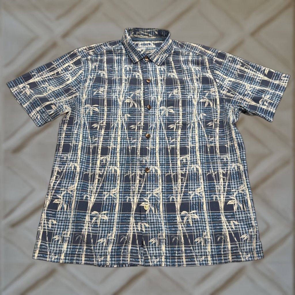 Tommy Bahama Tommy Bahama Shirt Island Zone Bamboo Silk Button Down Mens Large Blue Plaid Size US L / EU 52-54 / 3 - 1 Thumbnail