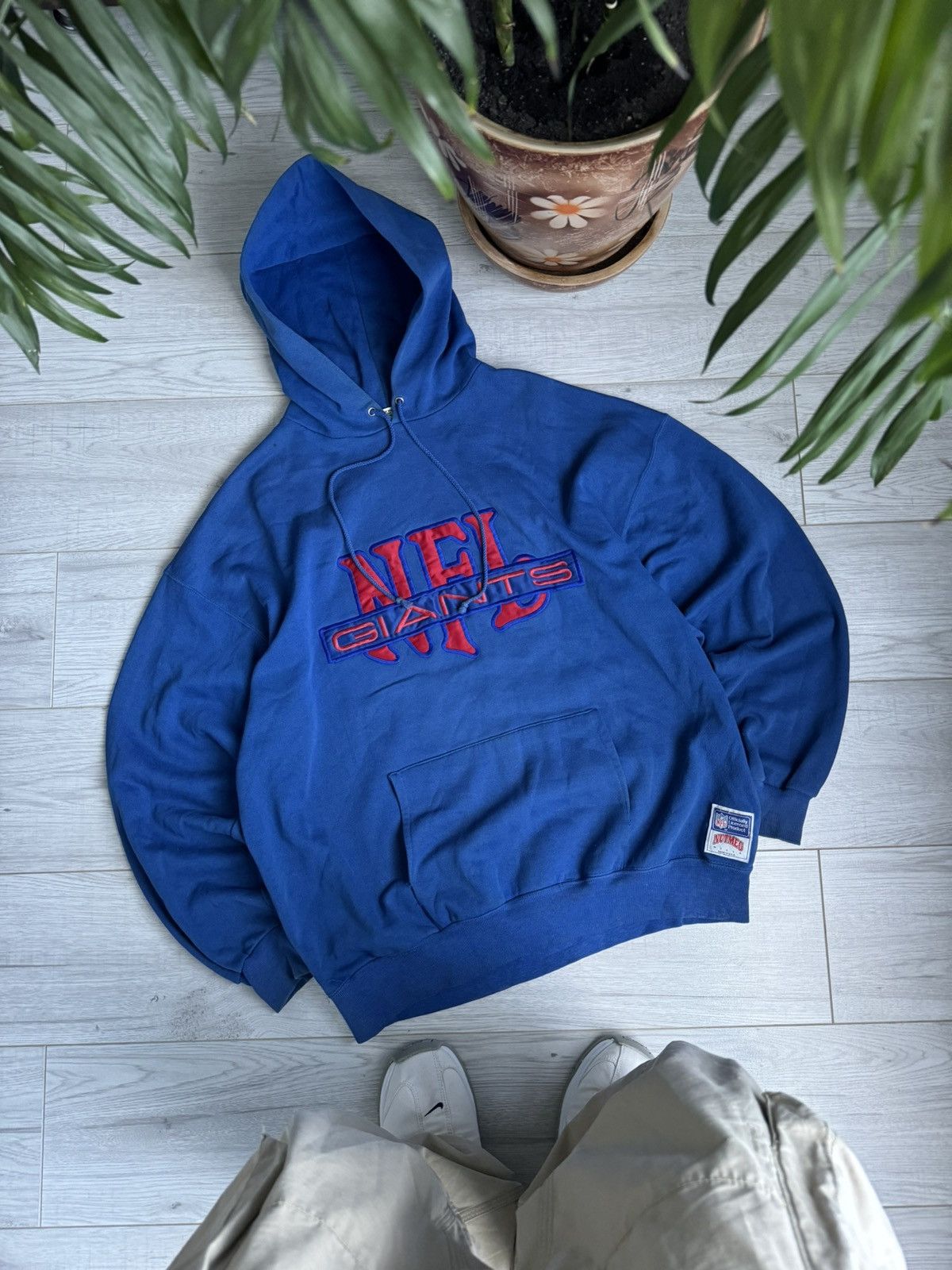 NFL × Nutmeg Vintage NFL Nutmeg New York Giants hoodie 90ʼs made in USA Size US XL / EU 56 / 4 - 1 Thumbnail