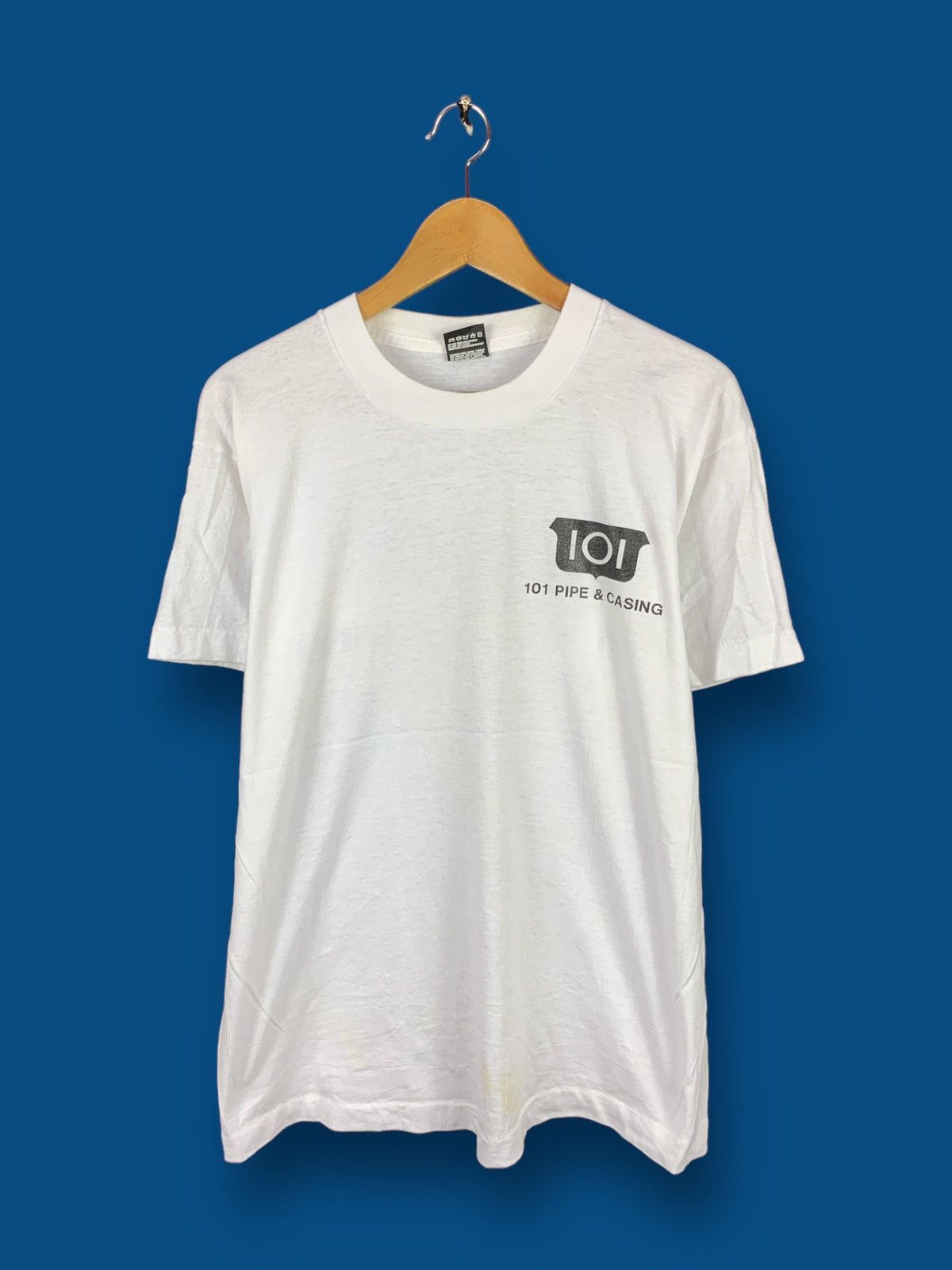 Vintage Steals! Vintage 90s Fruit of The Loom 101 Pipe Tee Size US L / EU 52-54 / 3 - 2 Thumbnail