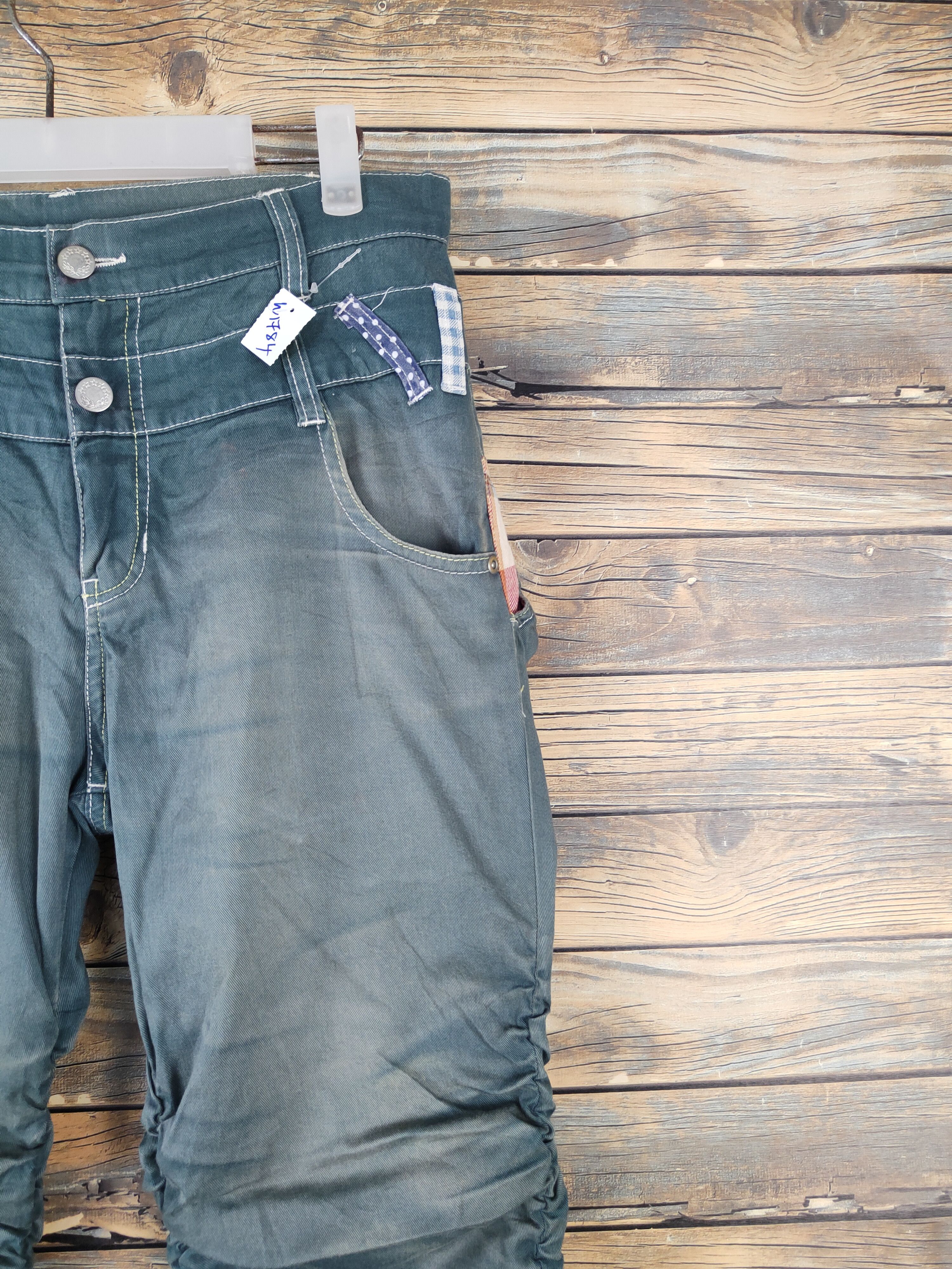 Japanese Brand Japan double waist Faded Multipocket Casual Pants #W1784 Size US 29 - 5 Thumbnail