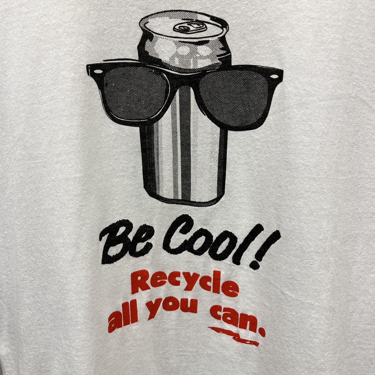 Vintage Vintage 1980s Be Cool Recycle All You Can Graphic Tee Large Size US L / EU 52-54 / 3 - 2 Thumbnail