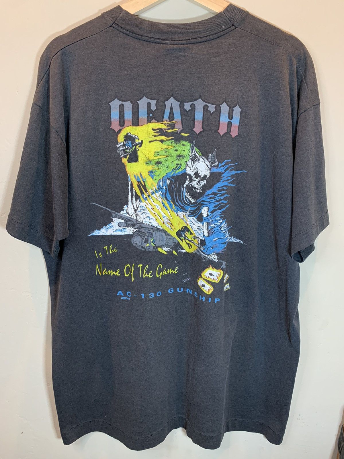 Vintage RARE* Vintage AC-130 Spectre Death Single Stitch Faded Shirt Size US XL / EU 56 / 4 - 1 Thumbnail
