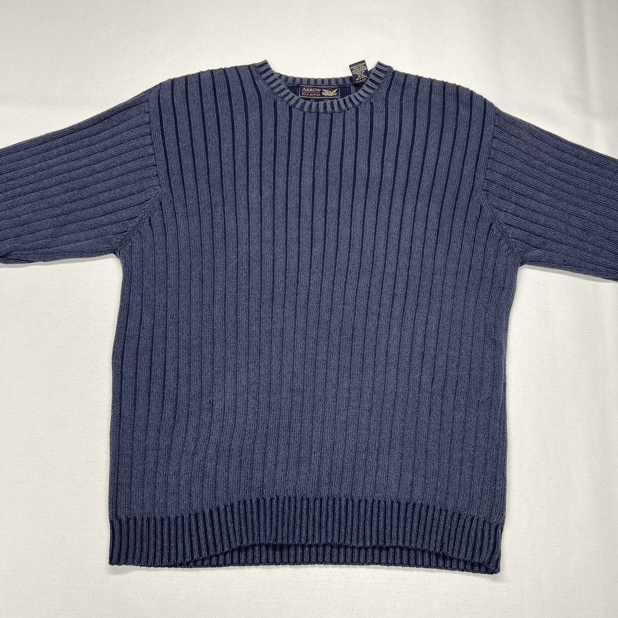 Arrow × Vintage VTG Arrow Sweater Blue Jean Co Cable Knit Pullover Australia Size US L / EU 52-54 / 3 - 6 Thumbnail