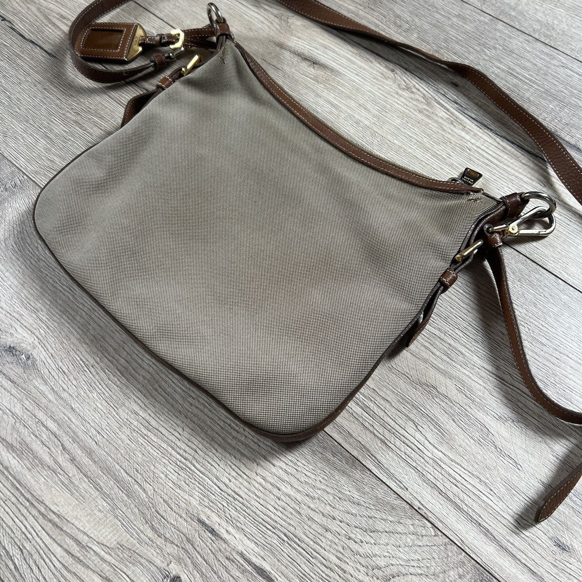 Prada Prada Crossbody Mini Bag Cloth Leather Big Logo Size ONE SIZE - 7 Thumbnail