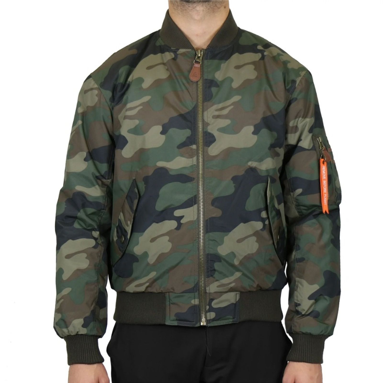 The Unbranded Brand Spire By Galaxy Men's Camouflage Flight Bomber Jacket Size L Size US L / EU 52-54 / 3 - 1 Thumbnail