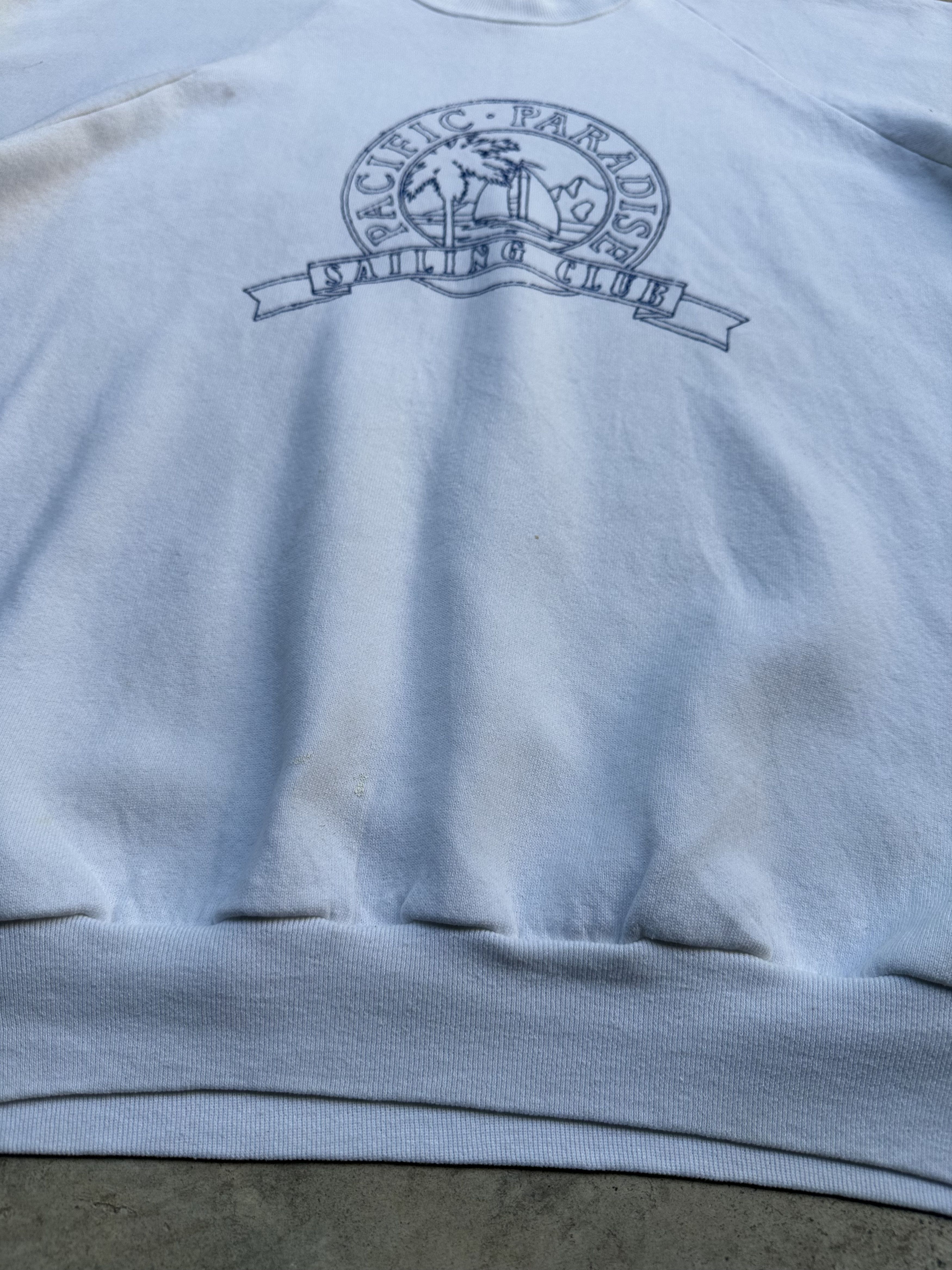 Fruit Of The Loom Vintage 80s Pacific Paradise Sailing Club Sweatshirt Size US XL / EU 56 / 4 - 4 Thumbnail