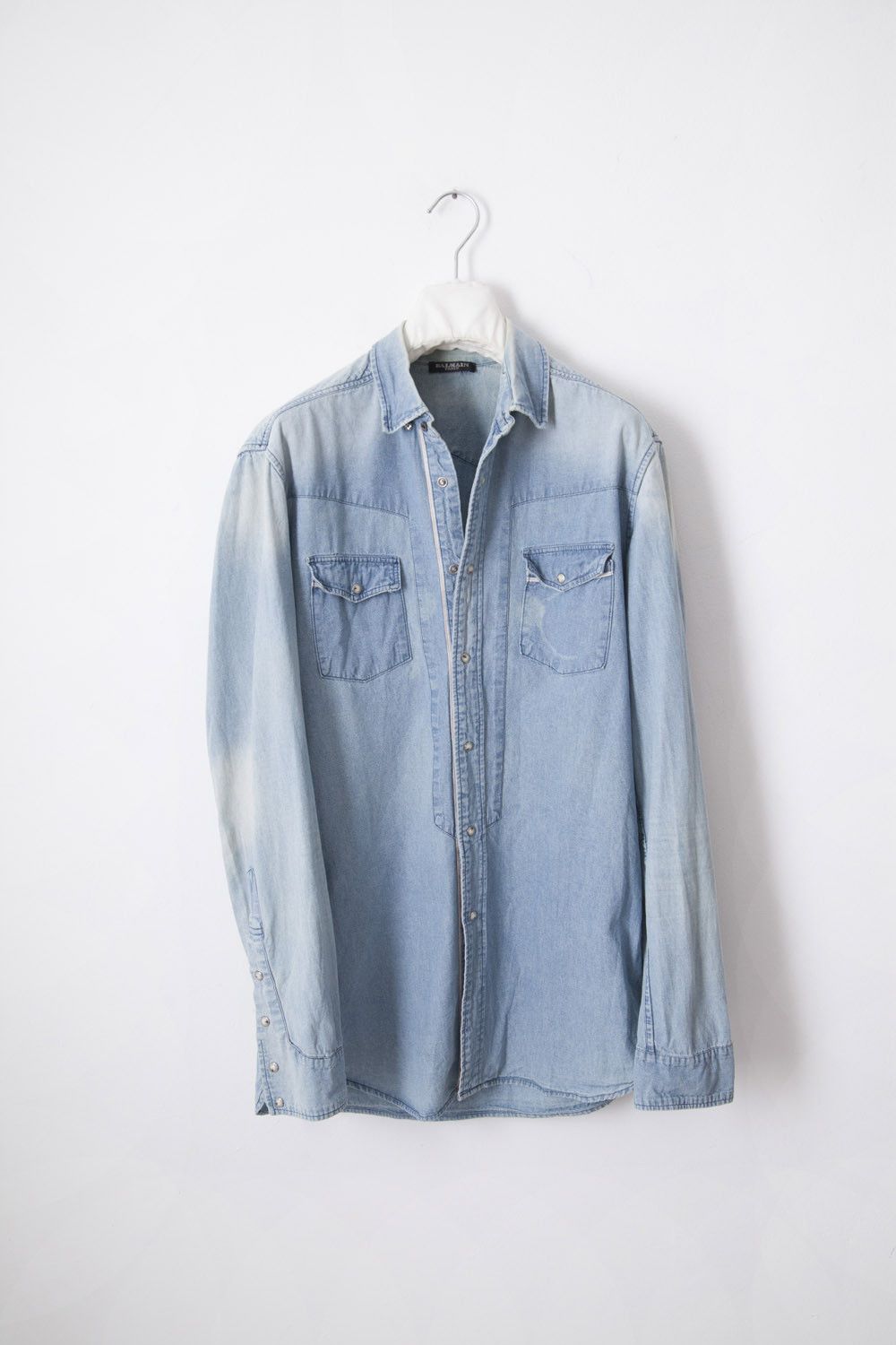 Balmain AW11 blue western shirt Size US M / EU 48-50 / 2 - 1 Thumbnail