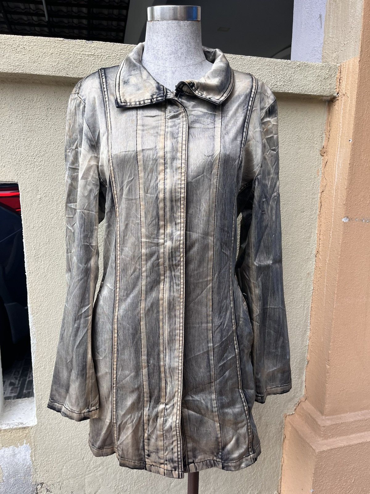 Japanese Brand Grey matelic jacket Size S / US 4 / IT 40 - 1 Thumbnail