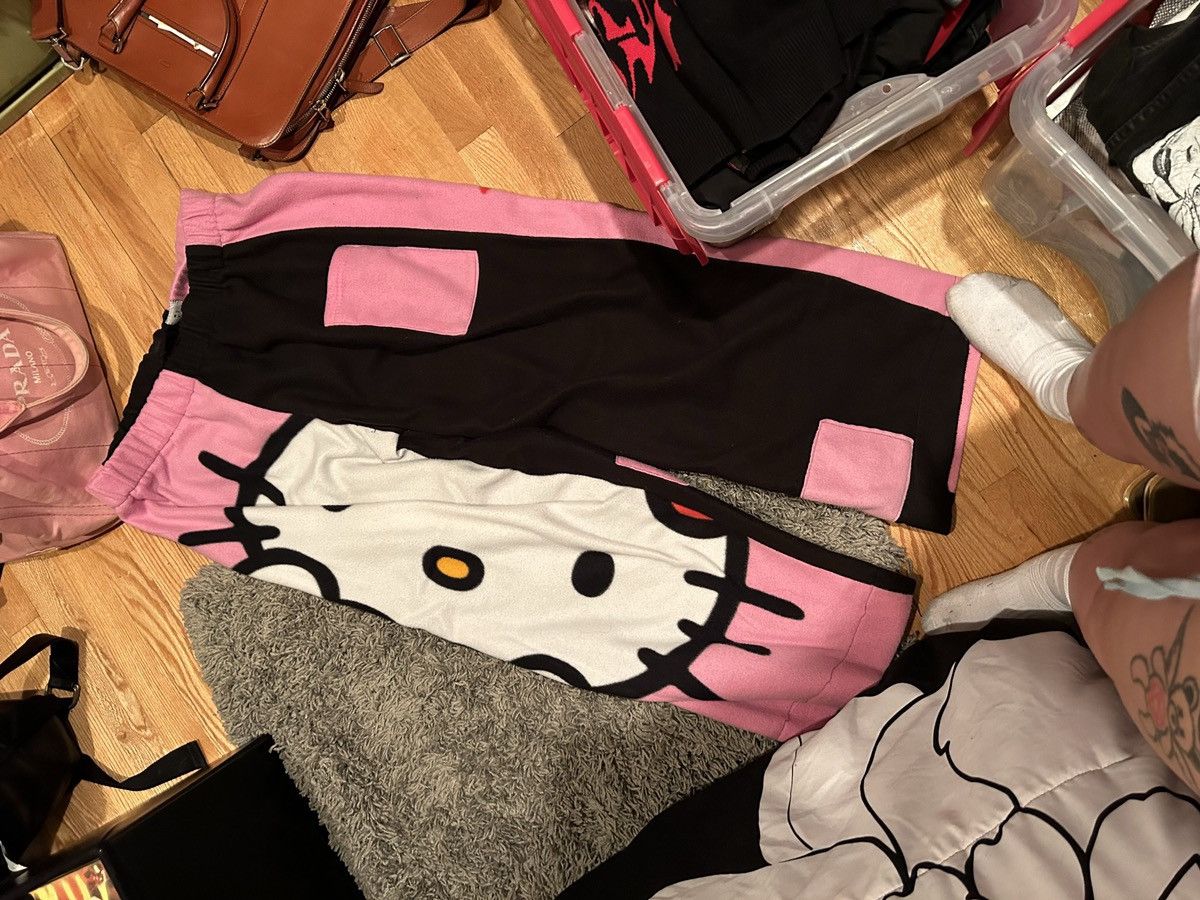 Homemade Hello kitty custom fleece joggers Size 38" / US 16 / IT 52 - 2 Thumbnail