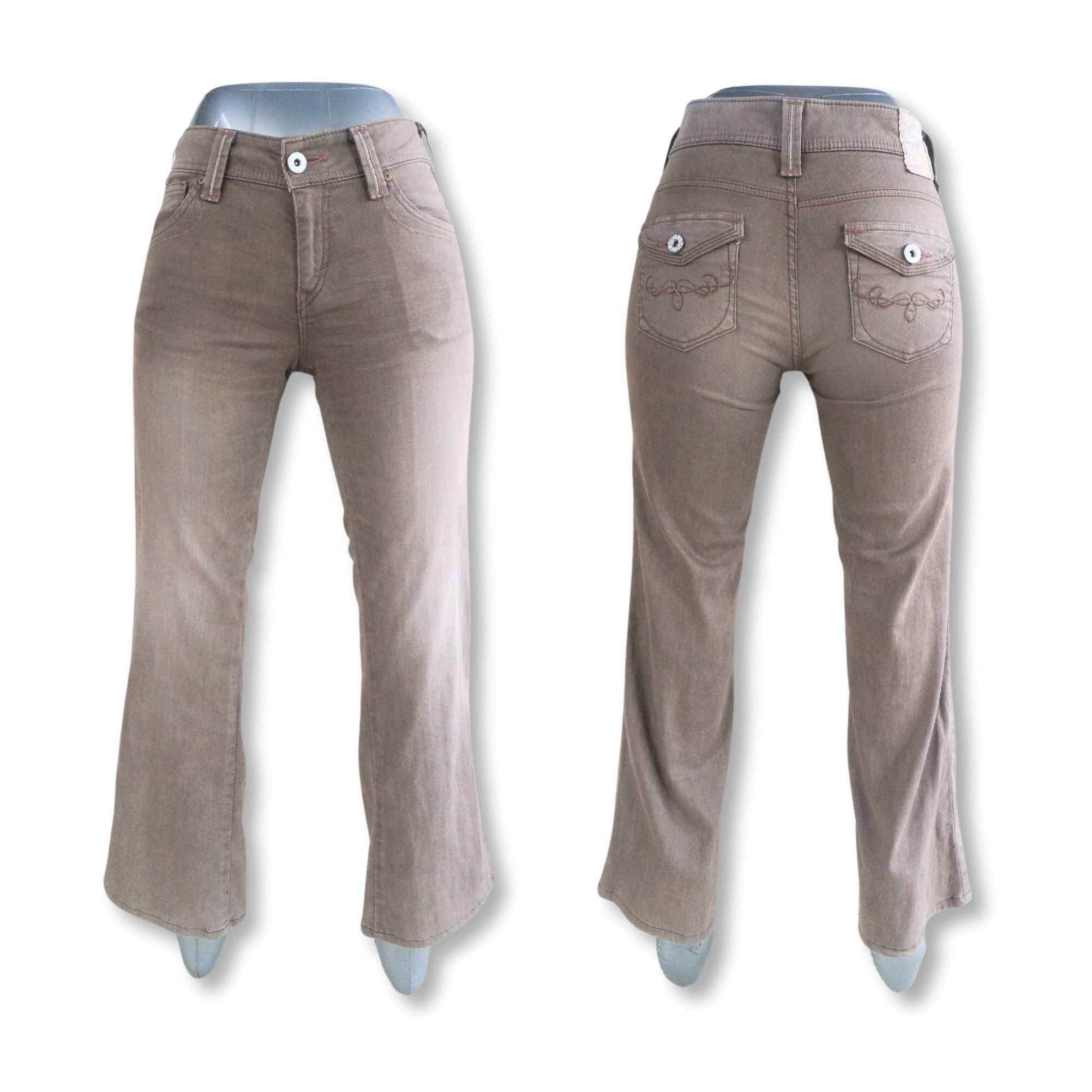 Edwin SOMETHING by EDWIN Brown Soft Flare Pants Size 28" / US 6 / IT 42 - 3 Thumbnail