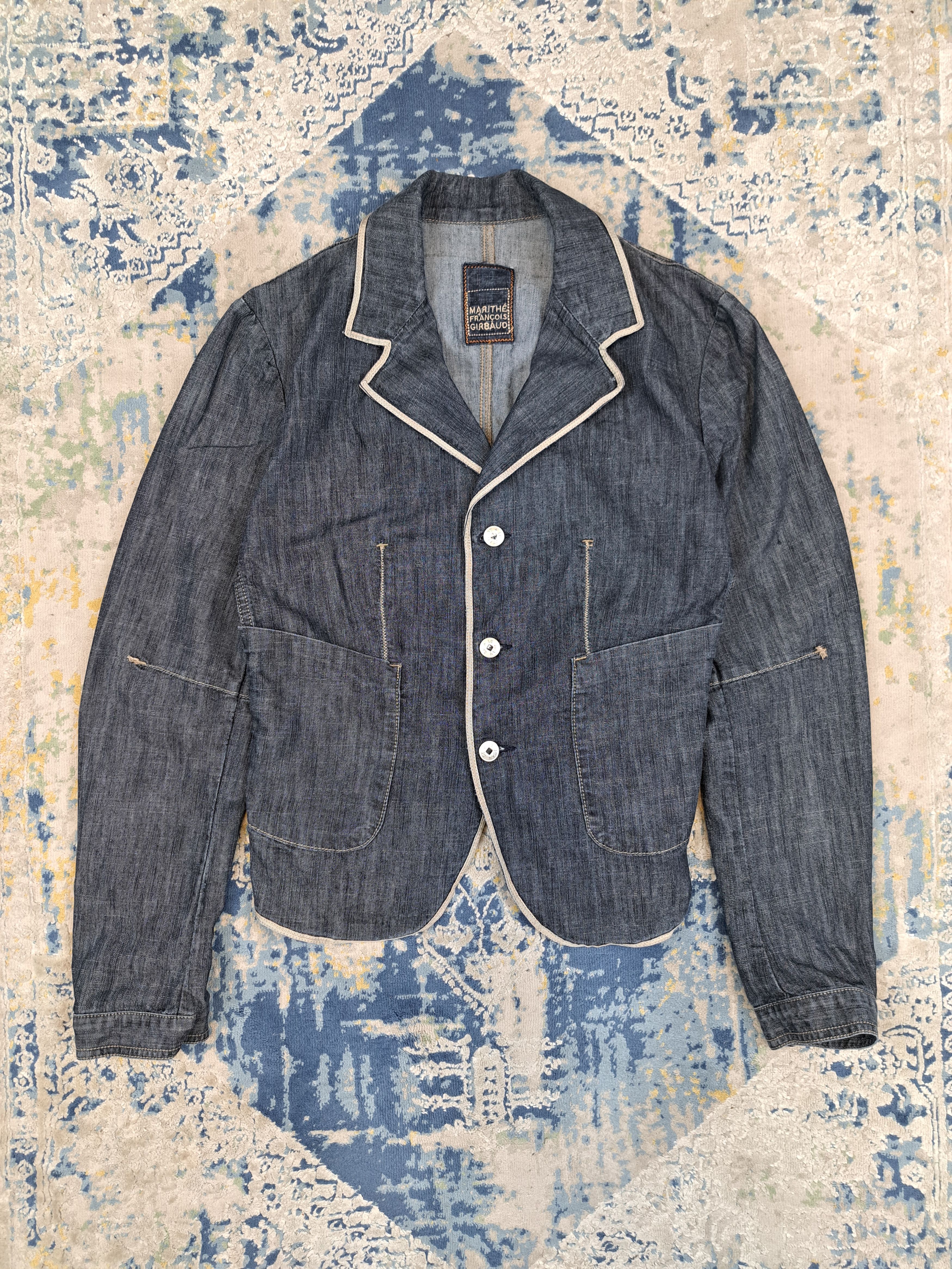 Marithe + Francois Girbaud Marithe Francois Girbaud Short Denim Blazer Jacket Archive Size M / US 6-8 / IT 42-44 - 1 Thumbnail