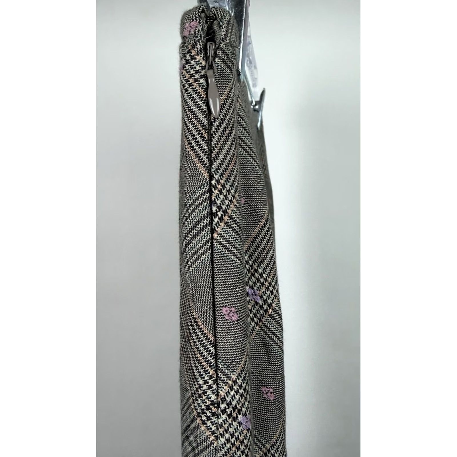 Vintage VINTAGE Intuitions Plaid Midi Skirt Womens 8 Beige Cotton Blend 90s Grunge Retro Pleated Lined Stretch Midi Skirt Size 30" / US 8 / IT 44 - 6 Thumbnail