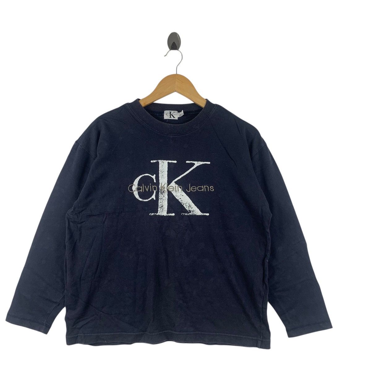 Calvin Klein Vintage CALVIN KLEIN CK New York Distress Design Tee Shirt Size M / US 6-8 / IT 42-44 - 3 Thumbnail