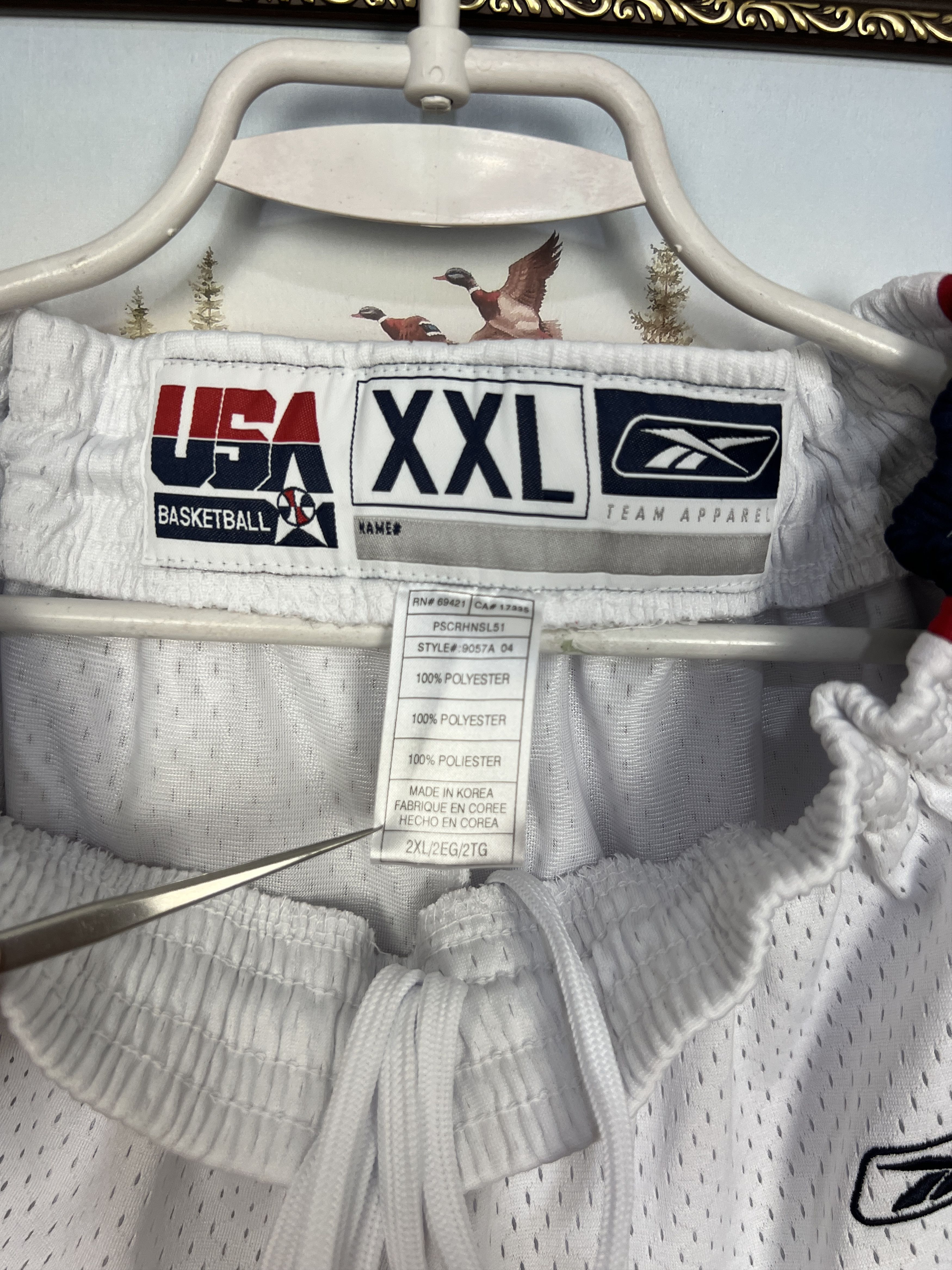 Reebok Vintage 2000's Reebok Team USA Basketball Shorts NBA 2XL Size US 38 / EU 54 - 8 Thumbnail