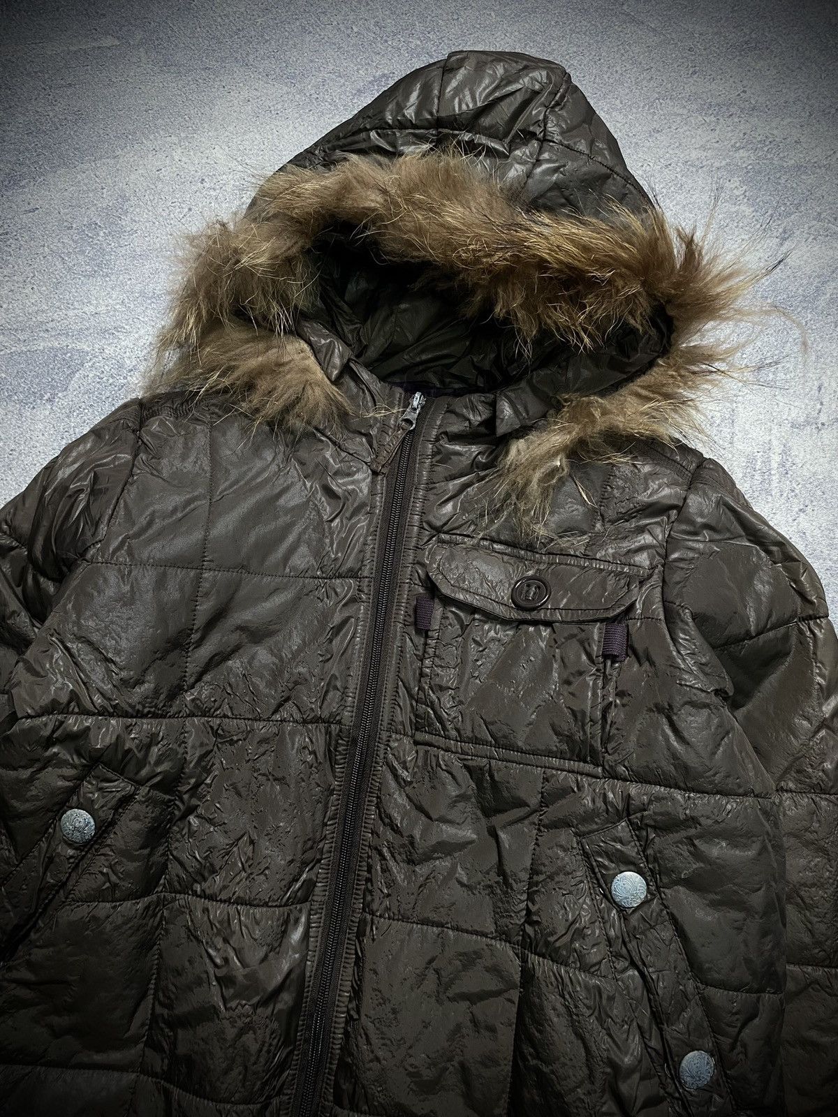 Japanese Brand Puffer Fur Jacket Bondage Style Size US M / EU 48-50 / 2 - 2 Thumbnail