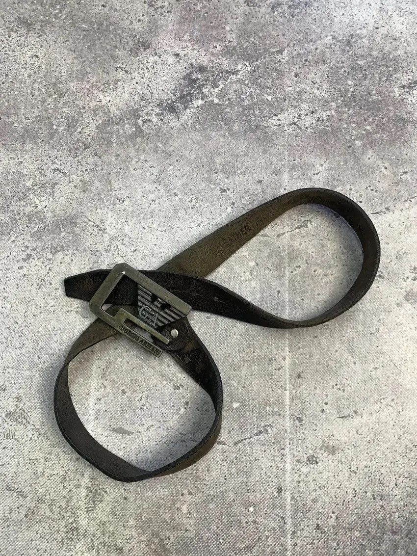 Giorgio Armani × Vintage Vintage Belts Y2K Giorgio Armani leather belt Japanese Size ONE SIZE - 16 Thumbnail