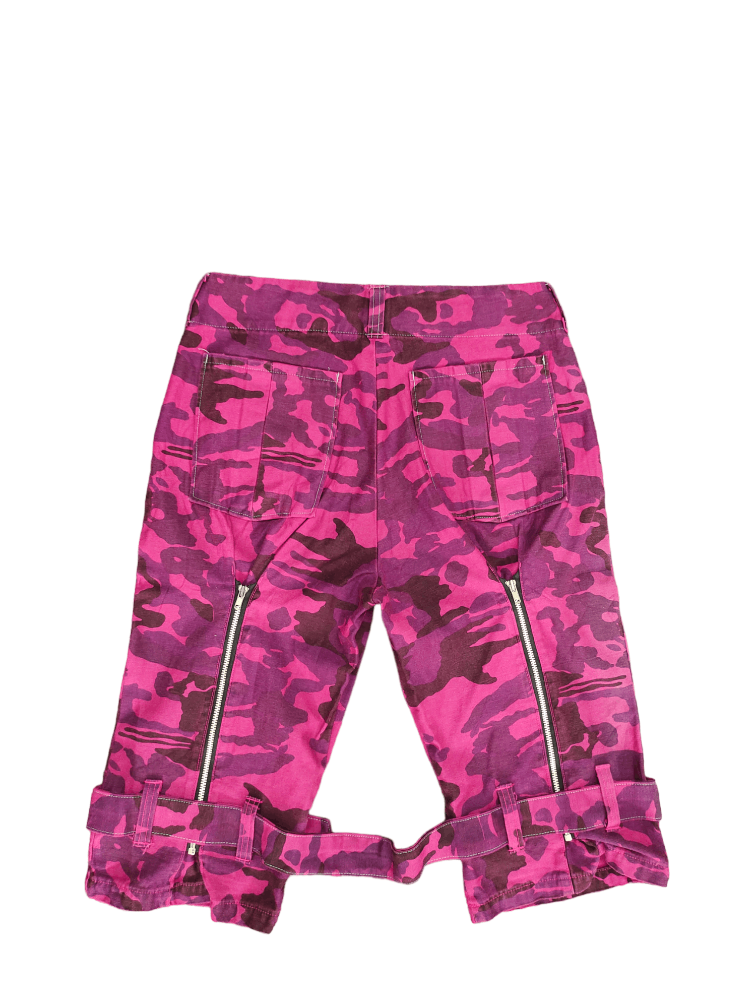 If Six Was Nine Japanese Brand 1409 Bondage Zipper Camo Fatigue Cropped Size US 29 - 12 Thumbnail