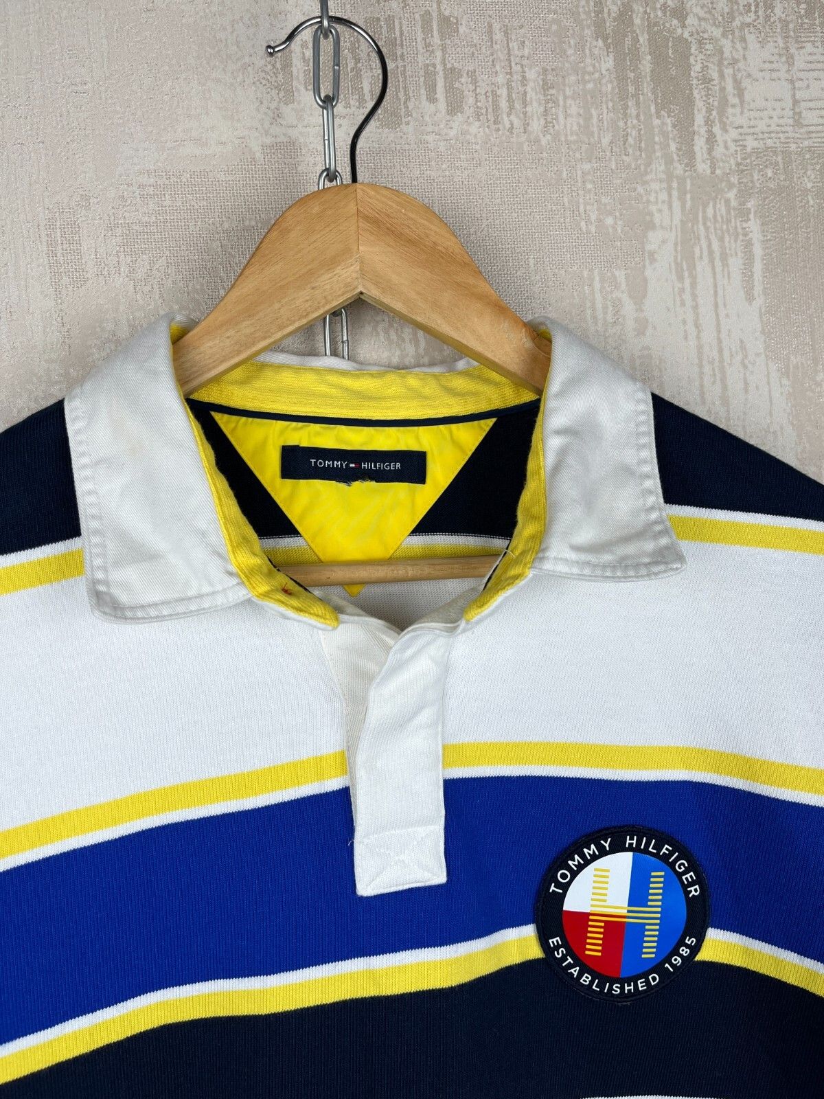 Tommy Hilfiger Tommy Hilfiger Multicolor Striped Rugby Polo Shirt Size US XL / EU 56 / 4 - 5 Thumbnail