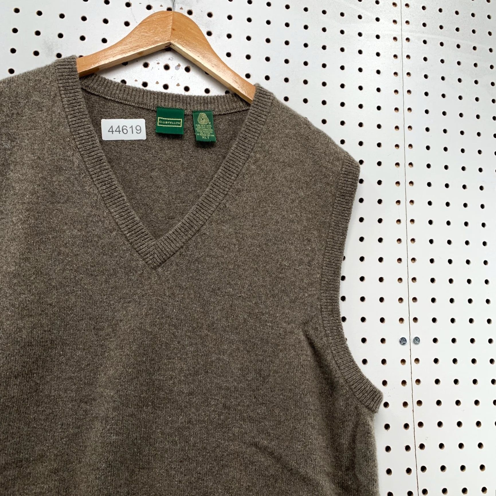 Vintage VINTAGE Clubfellow Sweater Vest Mens XL Tall 100% Lambswool Brown Wool Knit V-Neck Sleeveless Size US XL / EU 56 / 4 - 6 Thumbnail