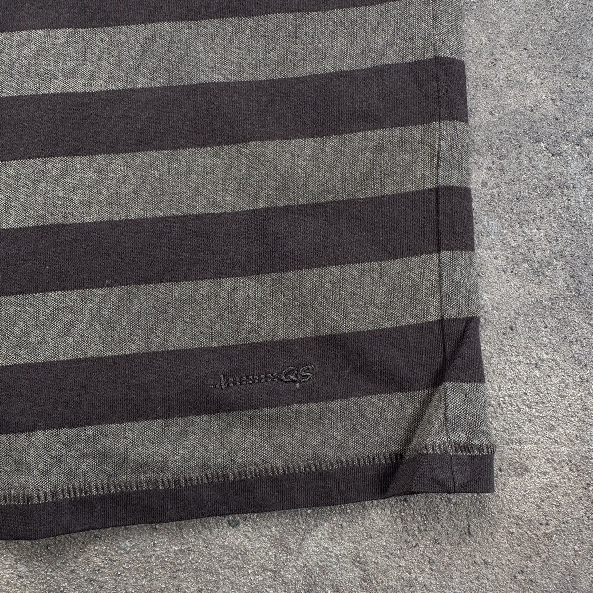 Japanese Brand QS Japanese Stripe Brown Printed Tee Size US M / EU 48-50 / 2 - 5 Thumbnail
