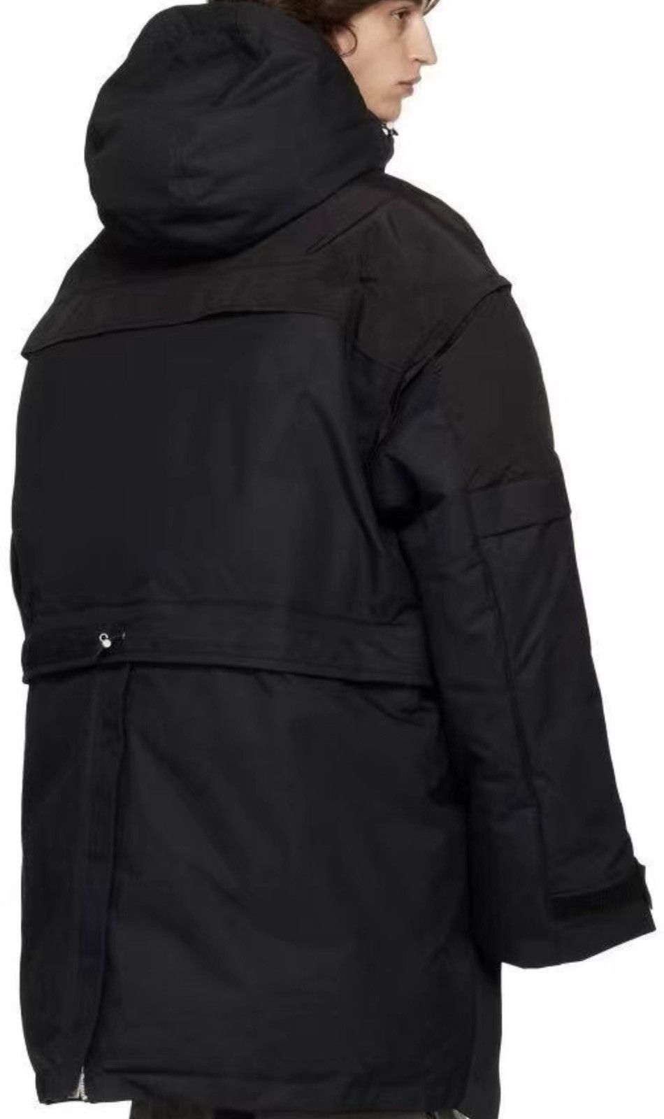 Heliot Emil Black Hooded Parka with Pockets - Size M Size US M / EU 48-50 / 2 - 4 Thumbnail