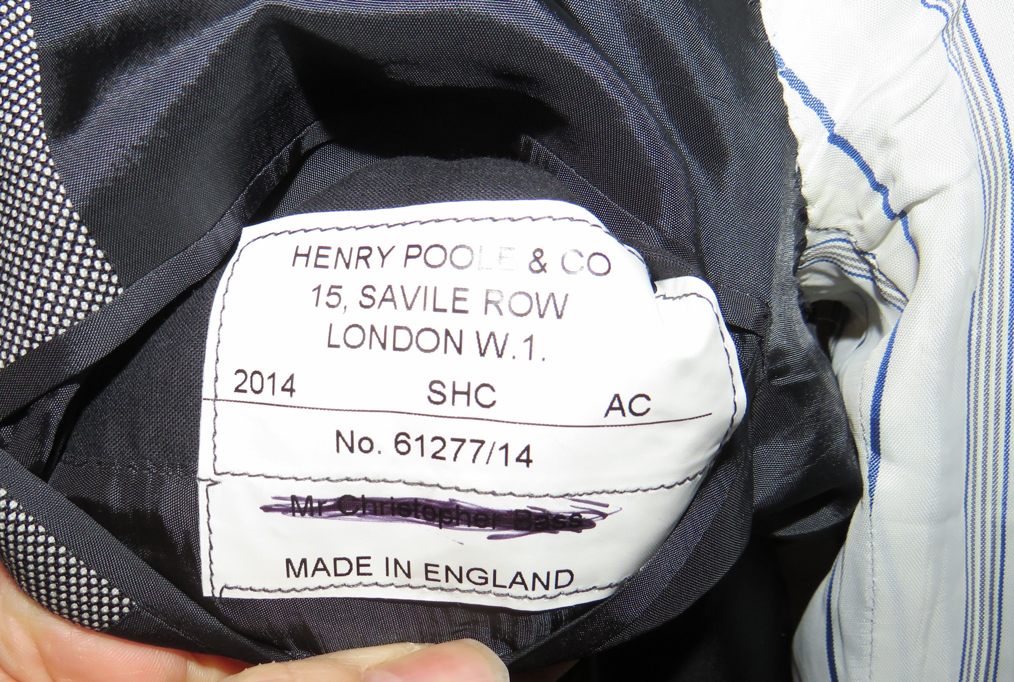 Henry Poole × Savile Row Bespoke Gray Birdseye Two Button Suit 36S Size 36S - 17 Thumbnail