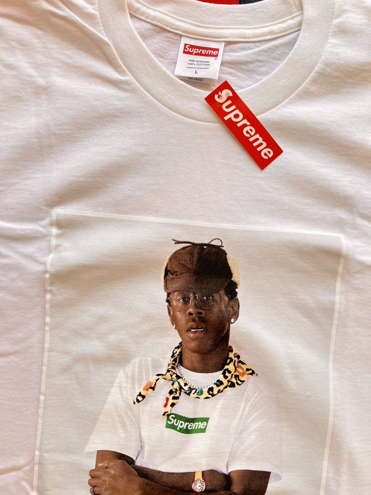 Supreme L Supreme Tyler the Creator Photo Tee White t-shirt rap merc Size US L / EU 52-54 / 3 - 5 Thumbnail