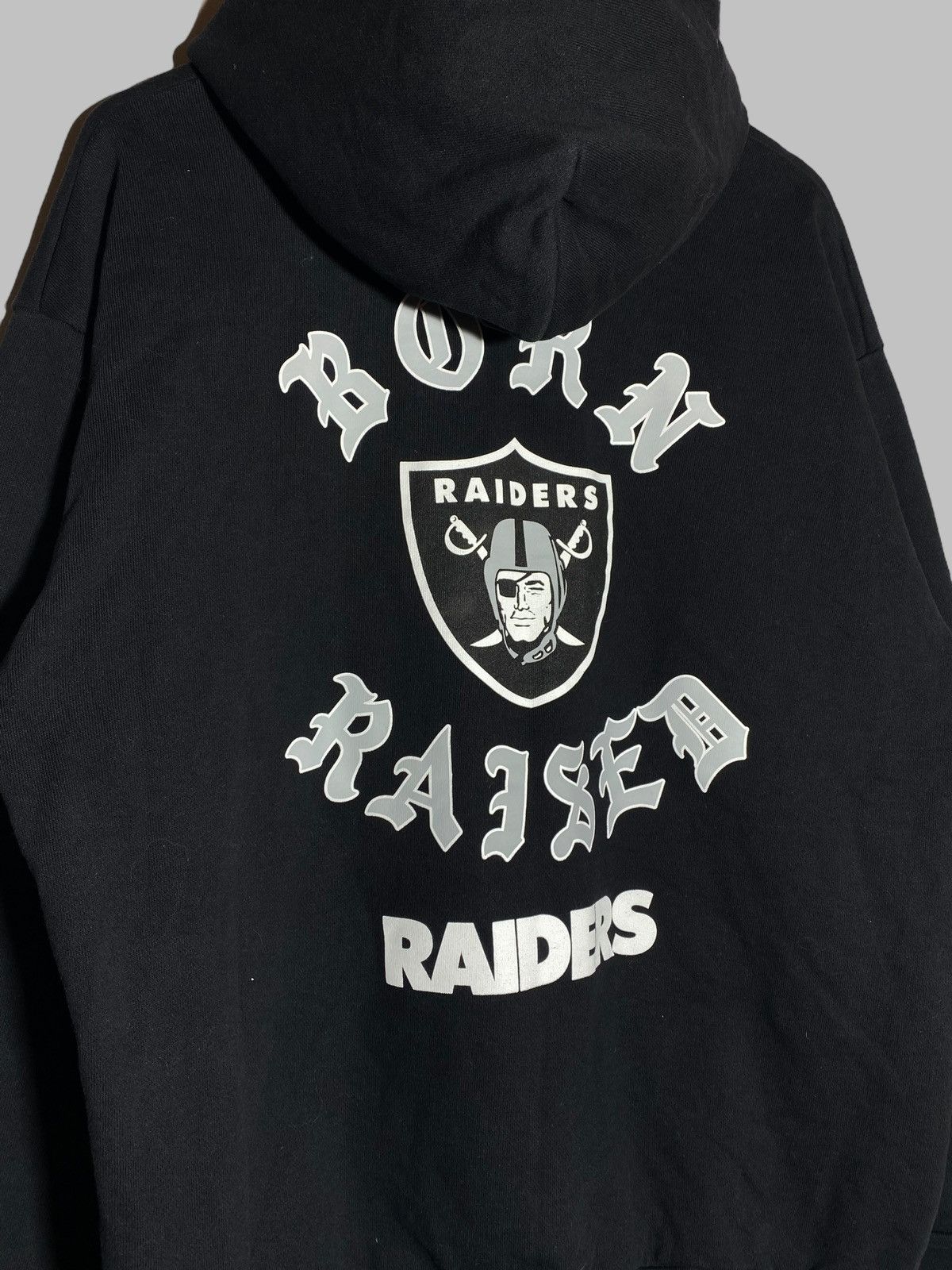 Born X Raised × NFL Born x Raised Raiders Black Cotton Hoodie Men’s USA NFL Size US XL / EU 56 / 4 - 17 Thumbnail