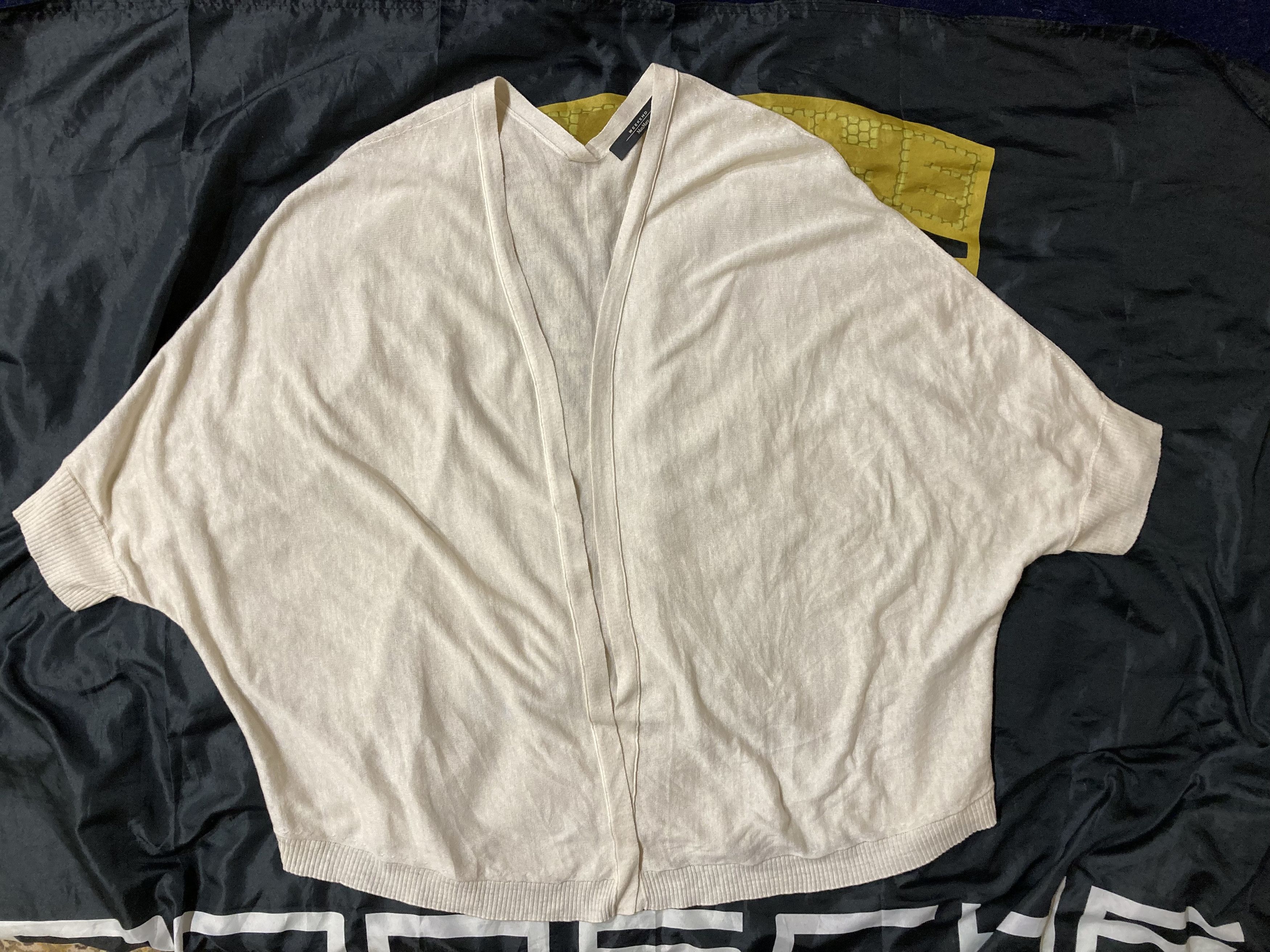 Weekend Max Mara MAX MARA Weekend Open-front Silk-Linen blend Shrug cardigan Size M / US 6-8 / IT 42-44 - 1 Thumbnail