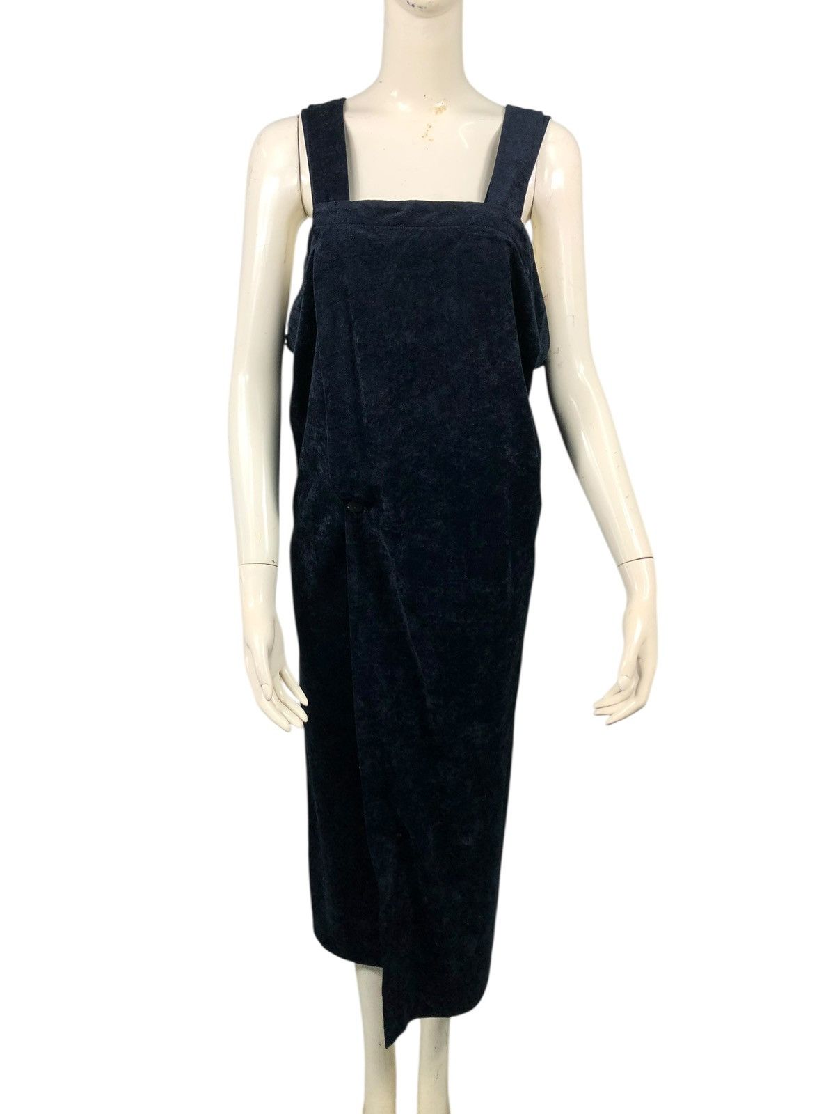 Comme des Garcons 🔥VINTAGE COMME DES GARCONS MIDI DRESS VELVET RICH BLACK Size M / US 6-8 / IT 42-44 - 1 Thumbnail