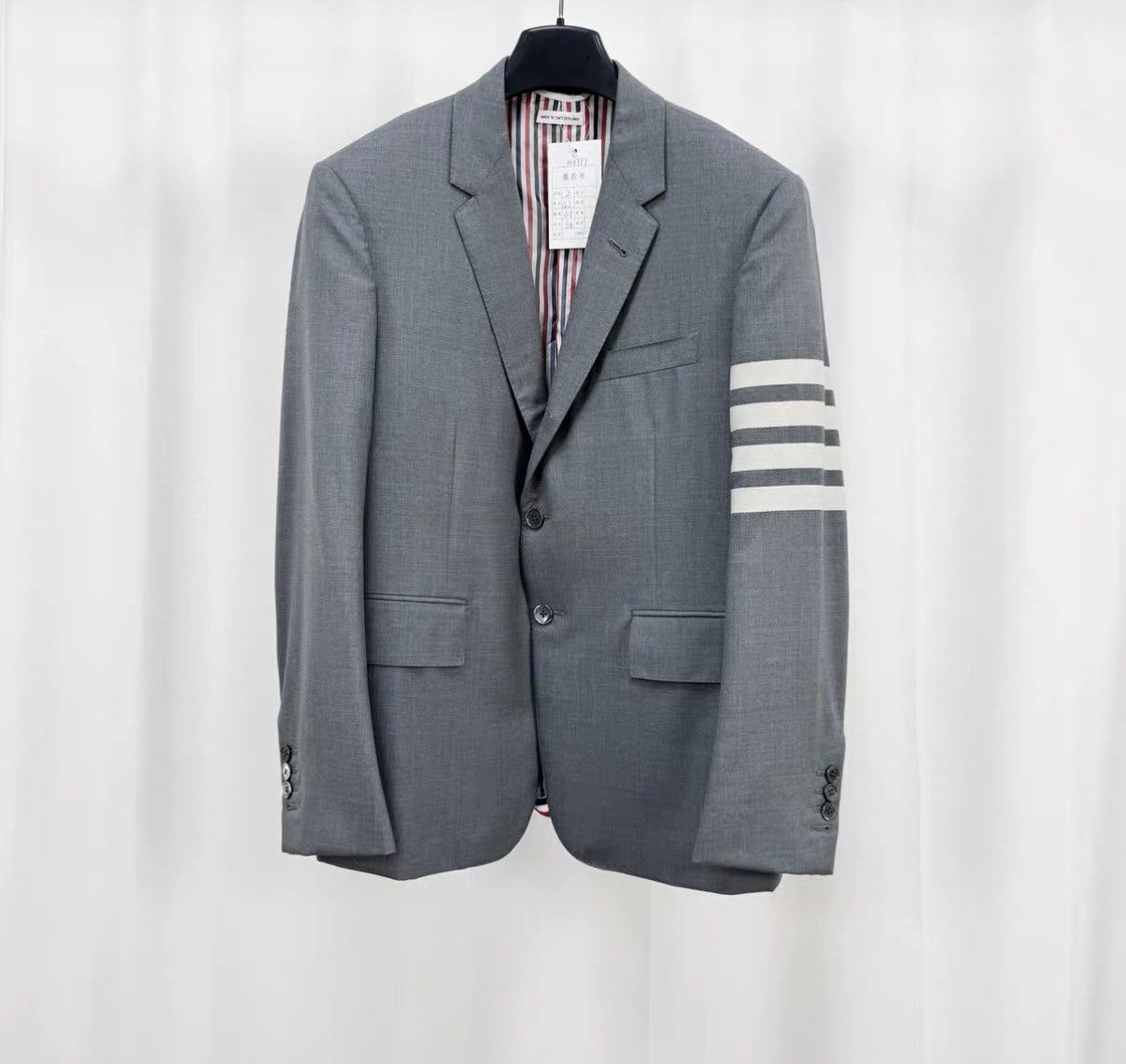 Thom Browne Grey Wool Blazer Jjjj73 in Gray, Men's