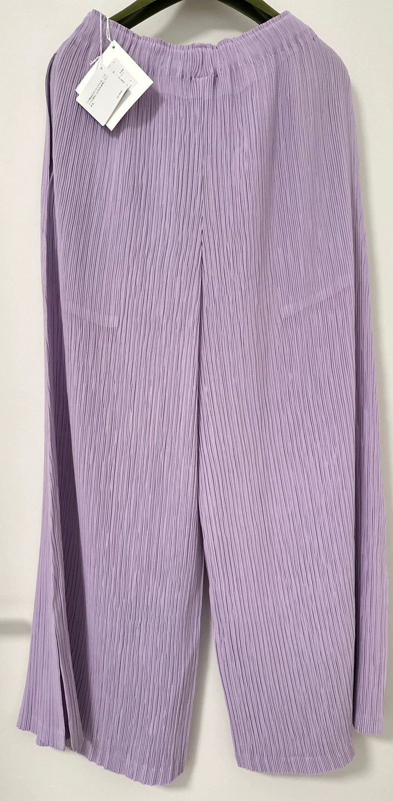 Issey Miyake Issey Miyake size:1 Taro purple pleated wide-leg pants Size 31" - 1 Thumbnail