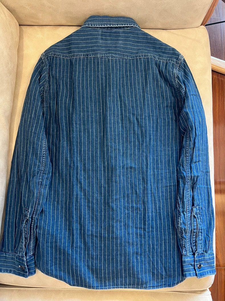 RRL Ralph Lauren RRL Ralph Lauren Railway Blue Wabash Shirt Size US S / EU 44-46 / 1 - 2 Thumbnail