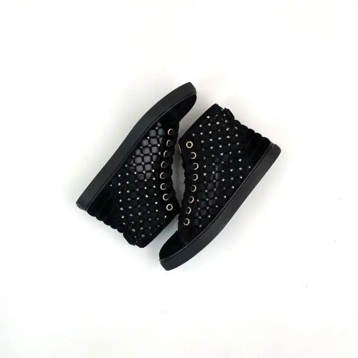 Other Louis Vuitton Black Suede Studded Sneakers -2508 Size US 7.5 / EU 40-41 - 4 Thumbnail