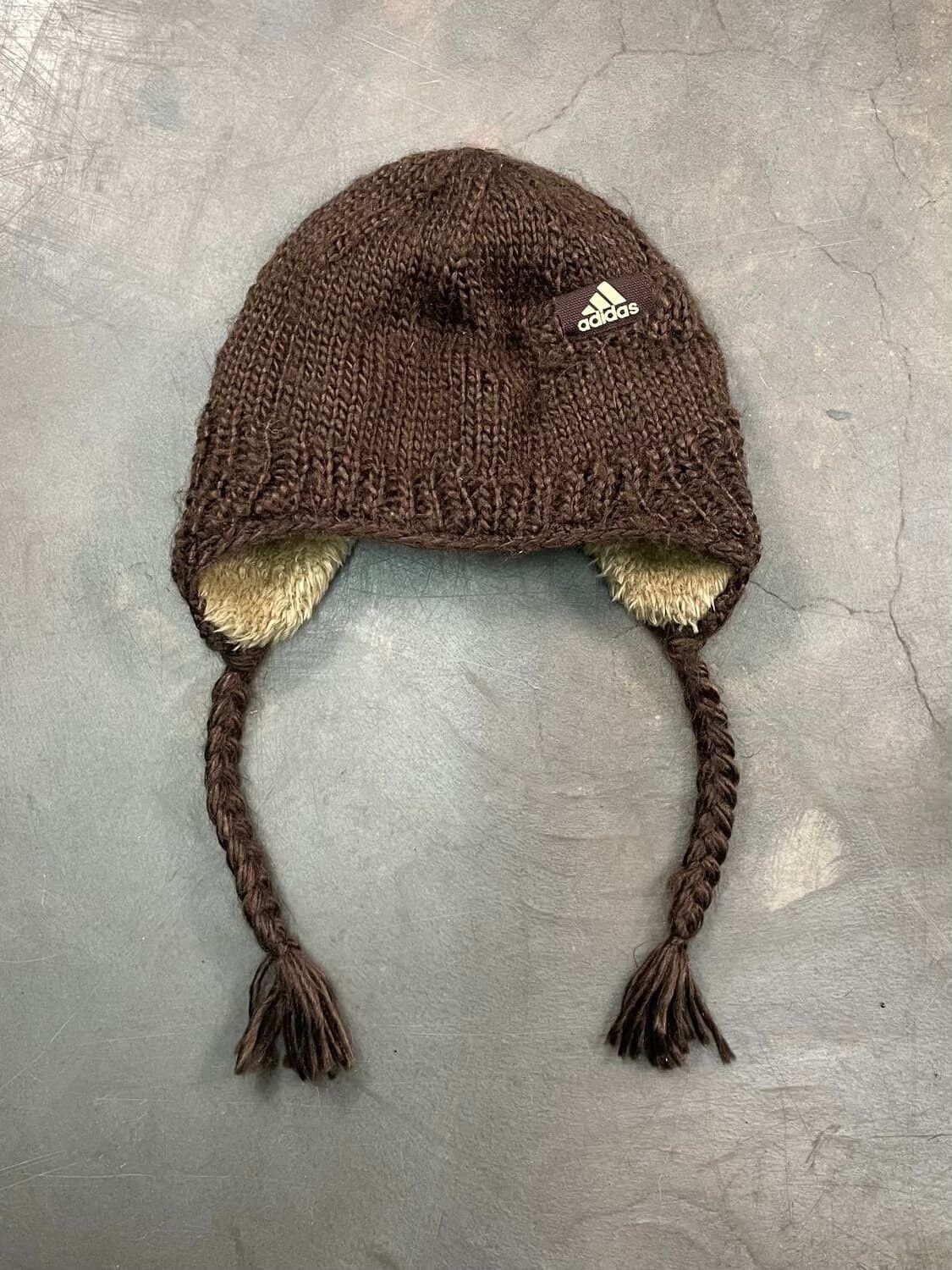 Adidas Adidas Vintage Knit Braid Beanie Size ONE SIZE - 1 Thumbnail