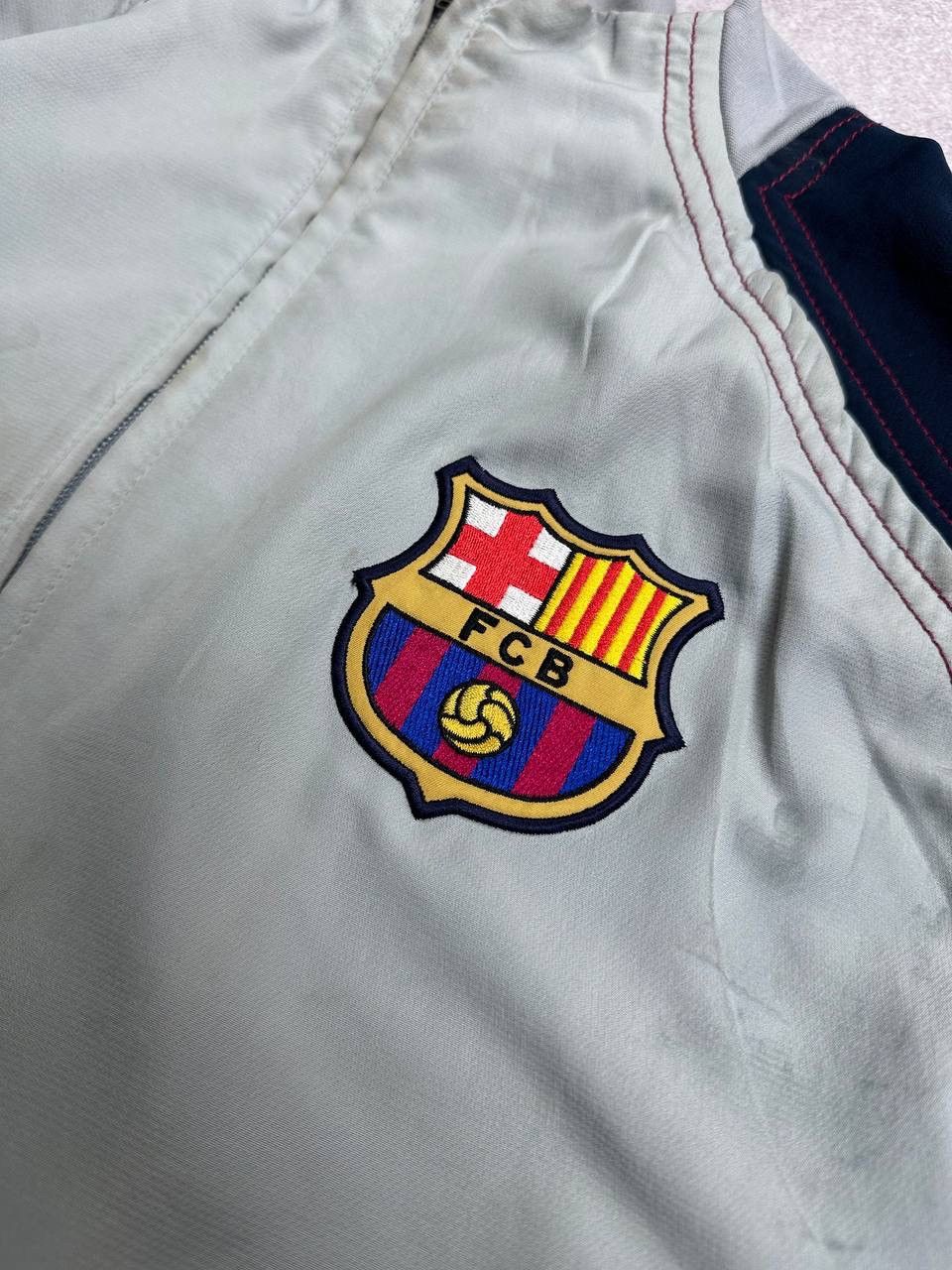 Nike × Vintage Vintage 90s Nike FC Barcelona Windbreaker Jacket Travis Y2K Size US L / EU 52-54 / 3 - 3 Thumbnail