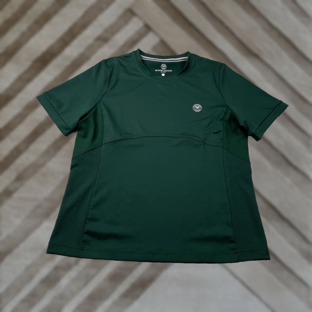 Vintage Wimbledon T-Shirt Short Sleeve Performance Tennis Championships Women’s XL Green Women XS? Wait. Size XL / US 12-14 / IT 48-50 - 1 Thumbnail