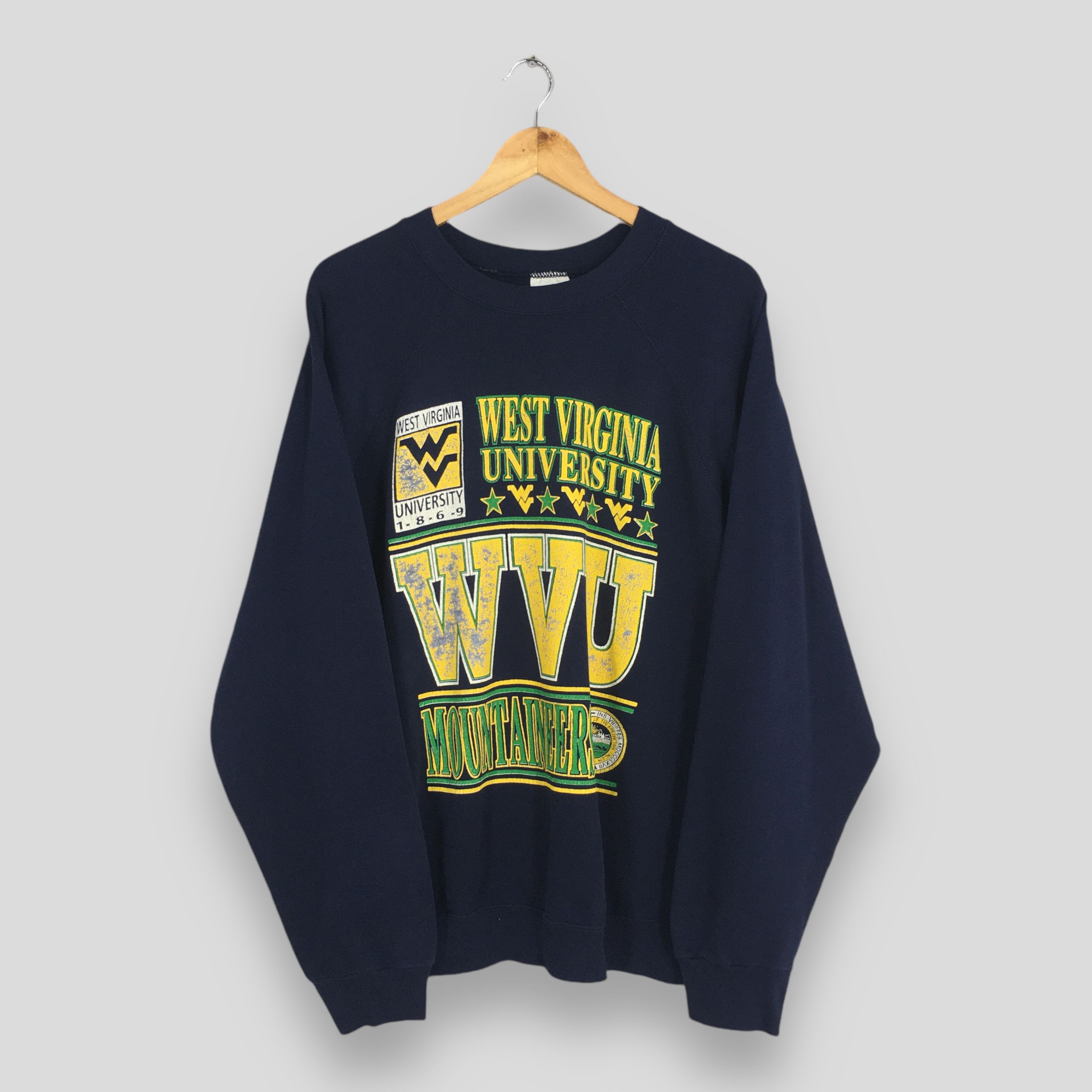 Vintage West Virginia University WVU Blue Sweatshirt 2XLarge