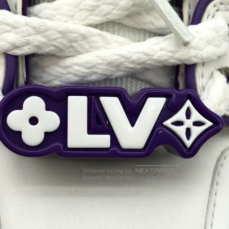 Louis Vuitton Louis Vuitton Trainer Maxi Small Fat Ding White Logo Lace- Size US 7.5 / IT 37.5 - 8 Thumbnail
