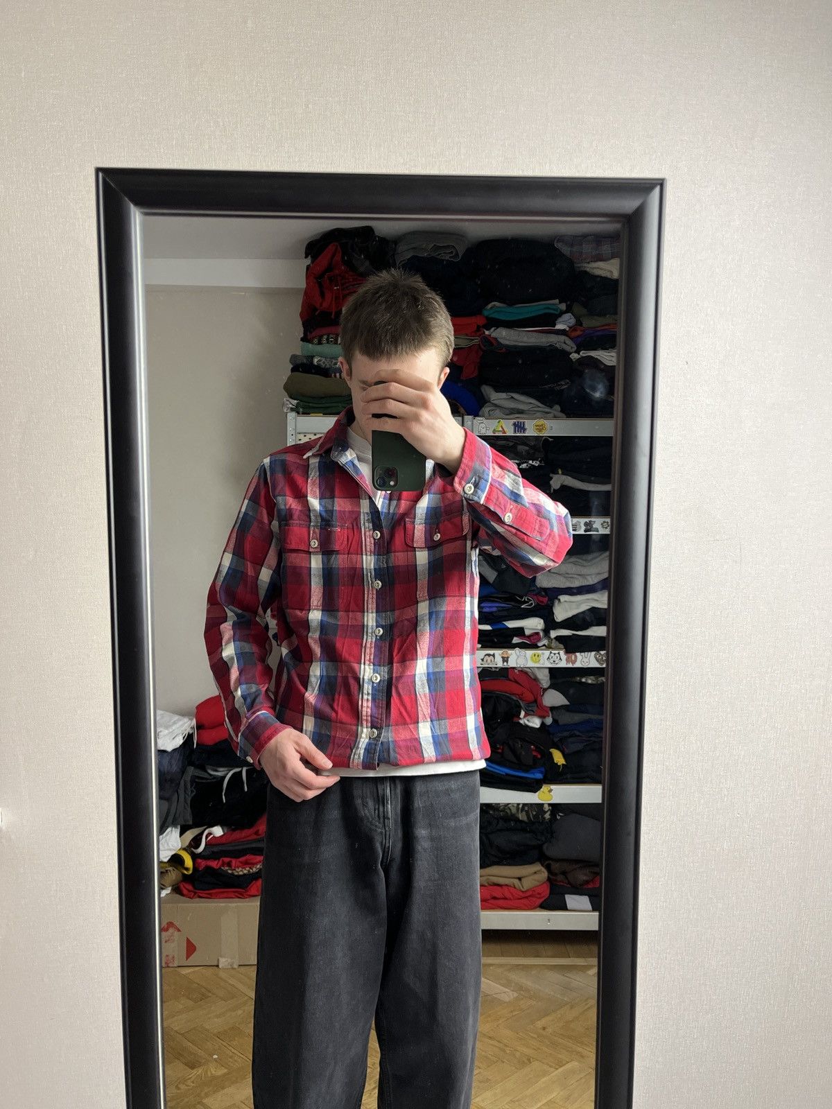 Polo Ralph Lauren × Ralph Lauren × Vintage Polo Ralph Lauren US Naval Res. Plaid Cheked Shirt Flannel Size US M / EU 48-50 / 2 - 2 Thumbnail