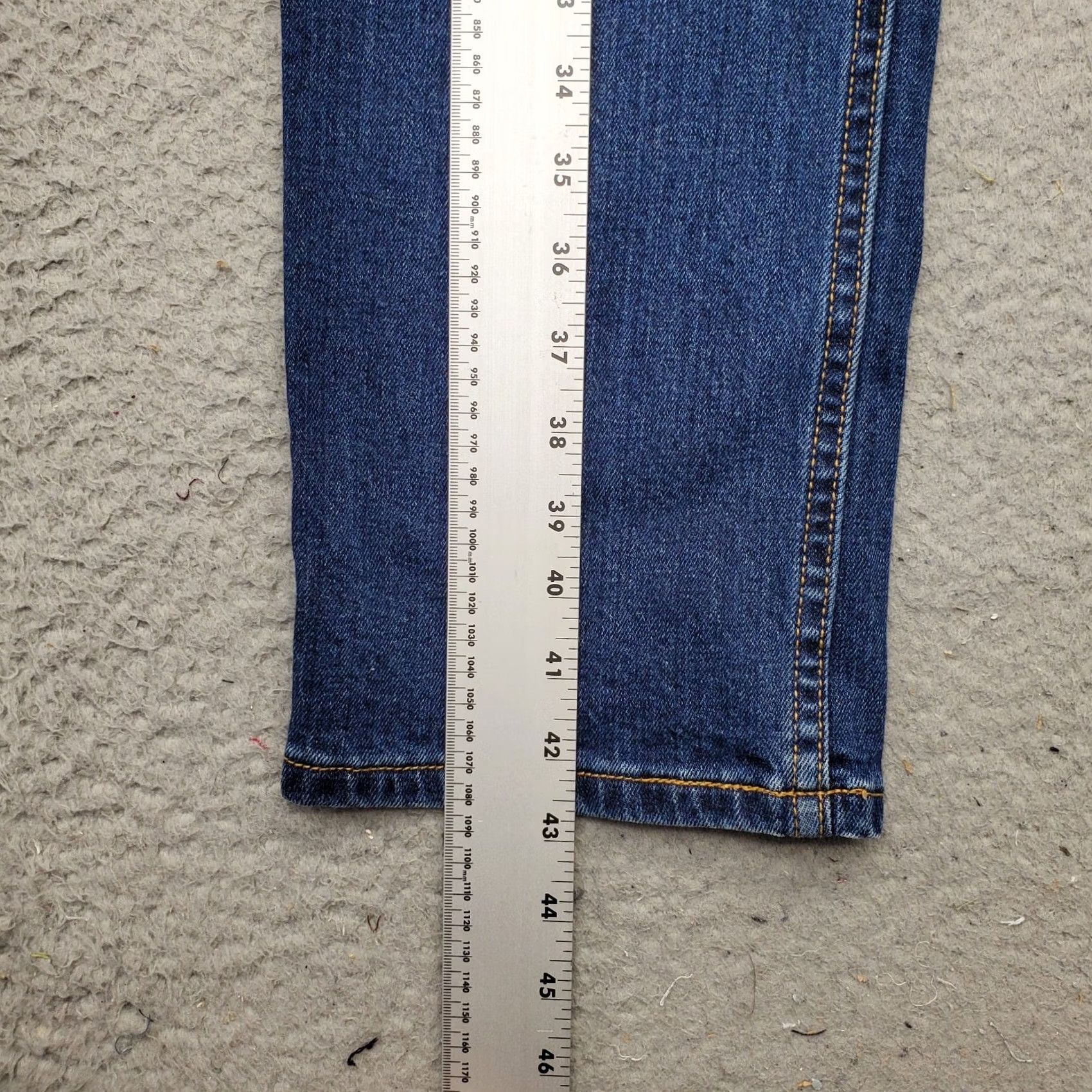 Doublet Saddlebred Mens Jeans 34x32 Blue Denim Straight Leg 5-Pocket Whiskered Double Stitch Vintage Size 34 Mens Size US 34 / EU 50 - 3 Thumbnail