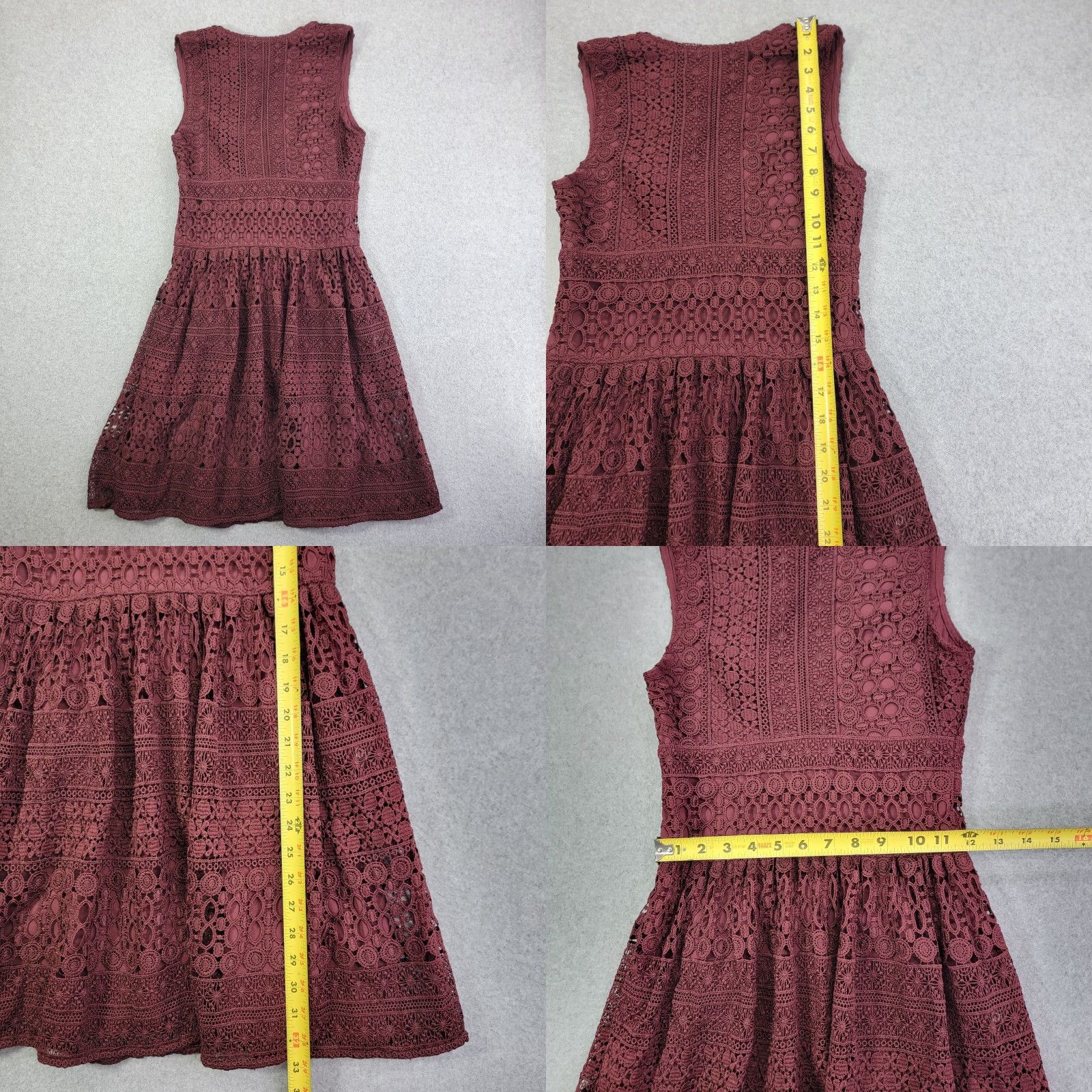 Abercrombie & Fitch VINTAGE Abercrombie & Fitch Lace Mini Dress Women 00 Red NWT Y2K, Dress, Mini, Lace, Red, Women, 00, Vintage, 2000s Size XXS / US 00 / IT 34 - 8 Thumbnail