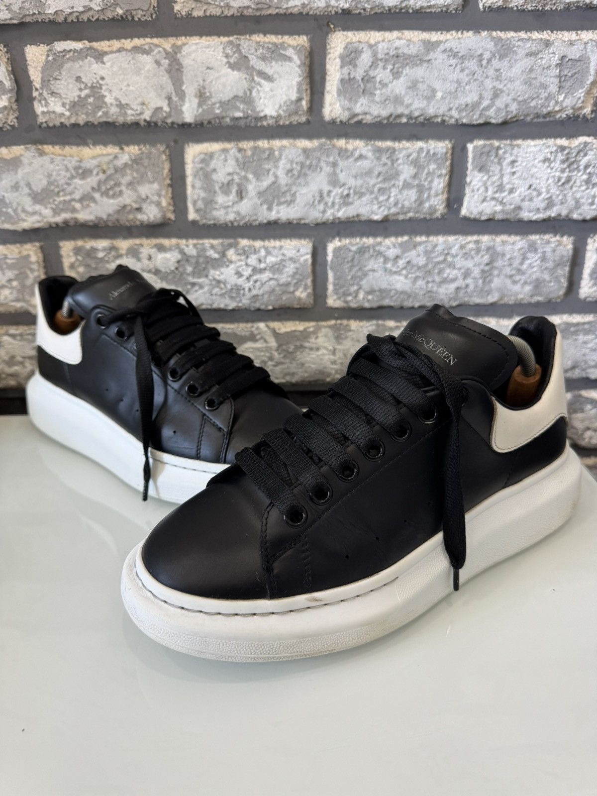 Alexander McQueen Black Leather 441632 Oversized Platform