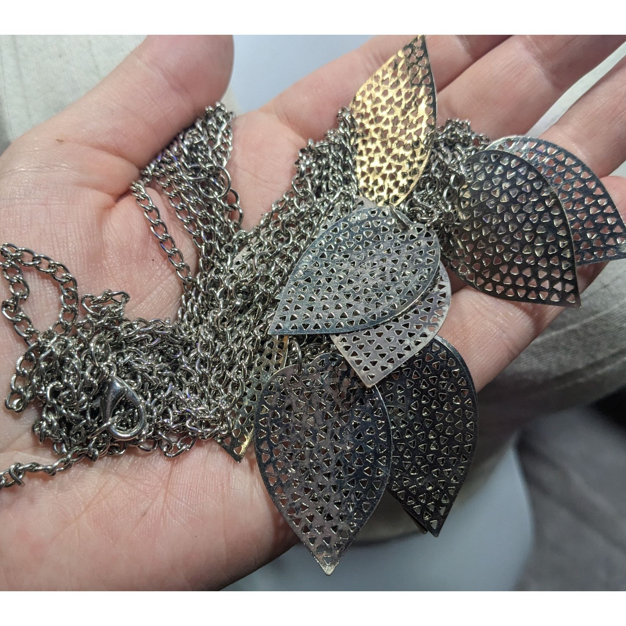 Other Nature Inspired Multilayer Chain And Leaf Charm Necklace Size ONE SIZE - 6 Thumbnail