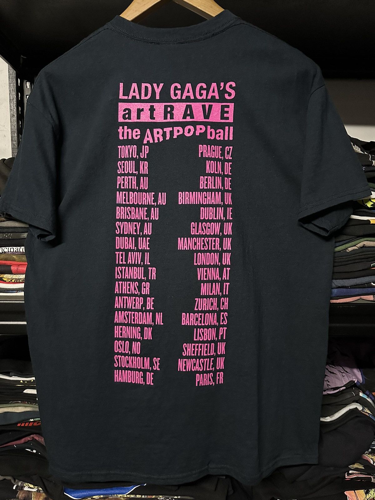 Band Tees × Vintage Vintage Lady Gaga’s Tour Faded Tee Size US L / EU 52-54 / 3 - 7 Thumbnail